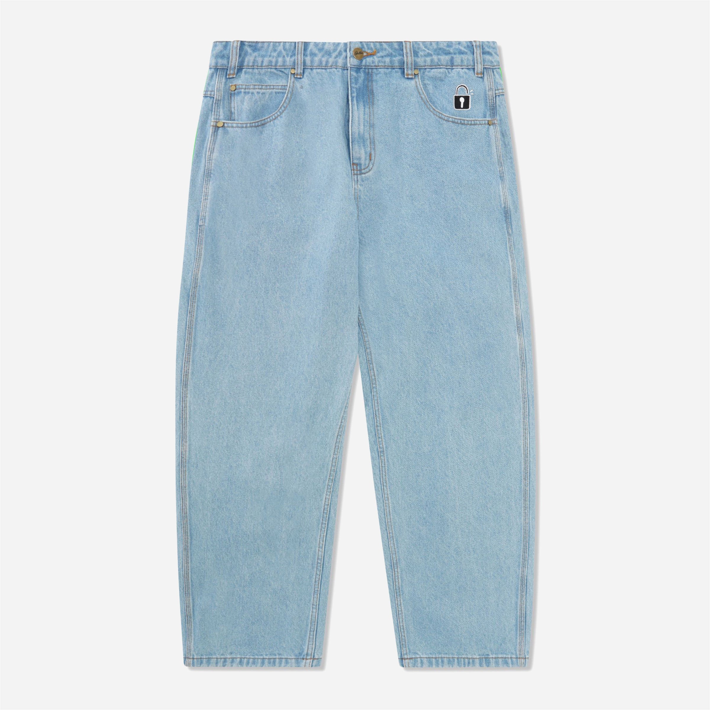 Butter Goods - Lock Baggy Denim Jeans - Light Indigo