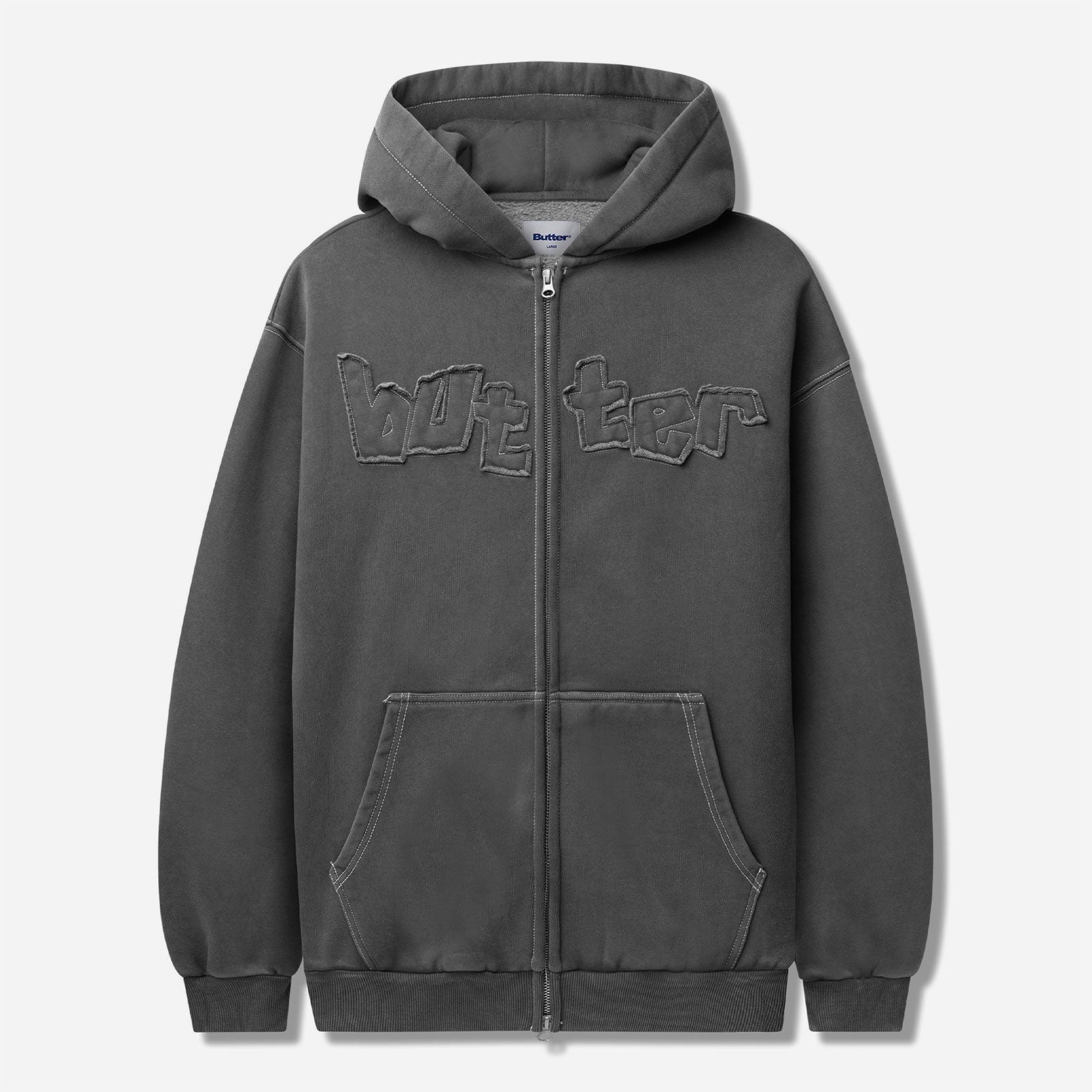 Butter Goods - Breakdown Zip-Thru Hood - Washed Purple