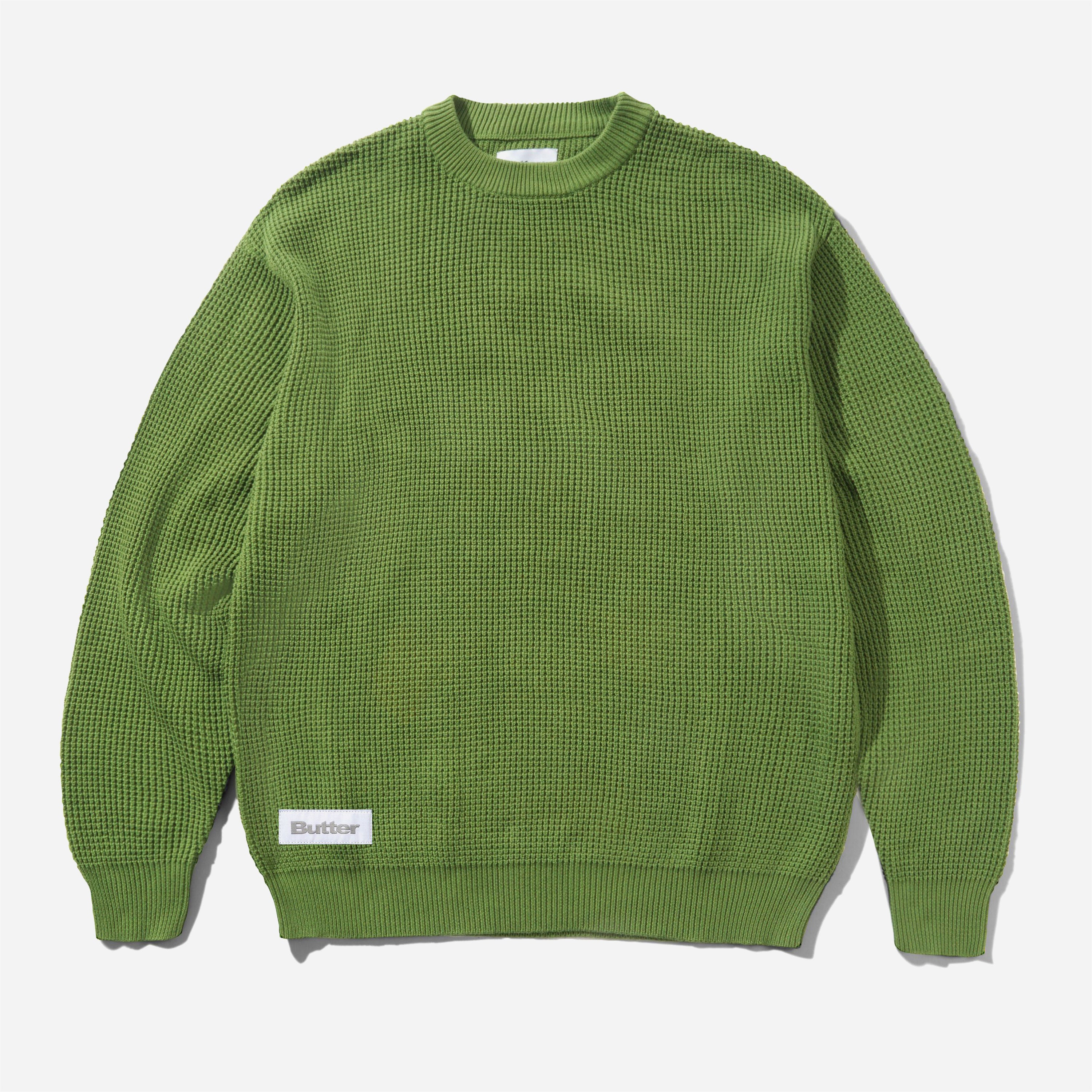 Butter Goods - Newcomer Reversible Knit Sweater - Grass