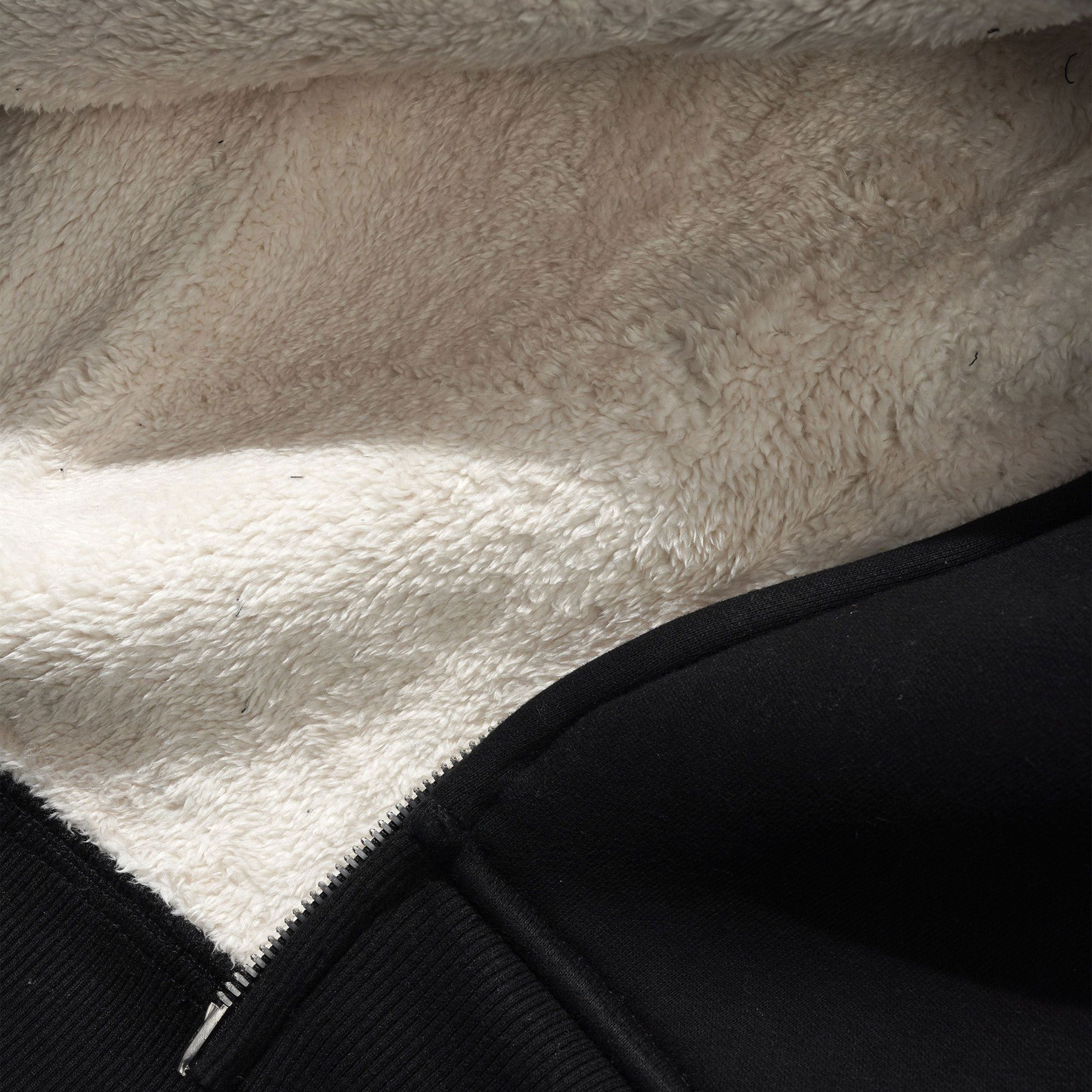 Butter Goods - Pile Lined Zip-Thru Hood - Black