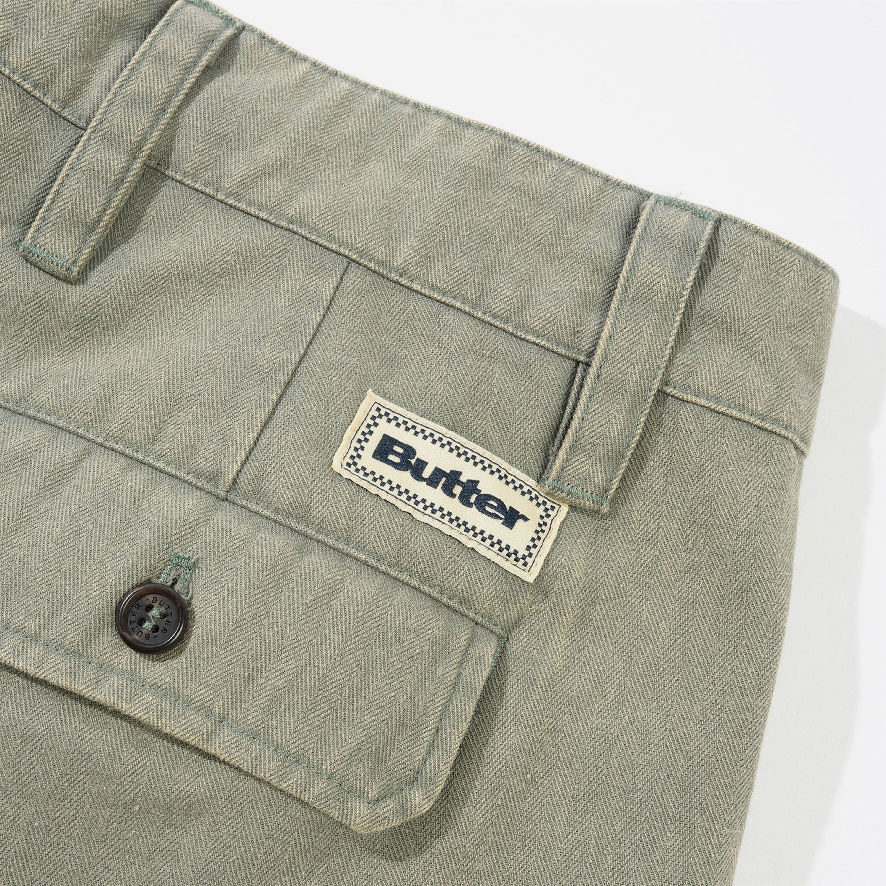 Butter Goods  - Pleated Trousers - Washed Fatigue