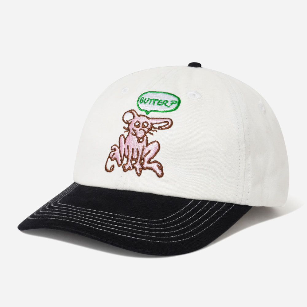 Butter Goods - Rodent 6 Panel Cap - White - Black