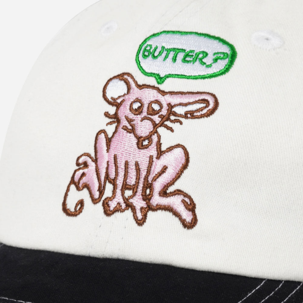 Butter Goods - Rodent 6 Panel Cap - White - Black