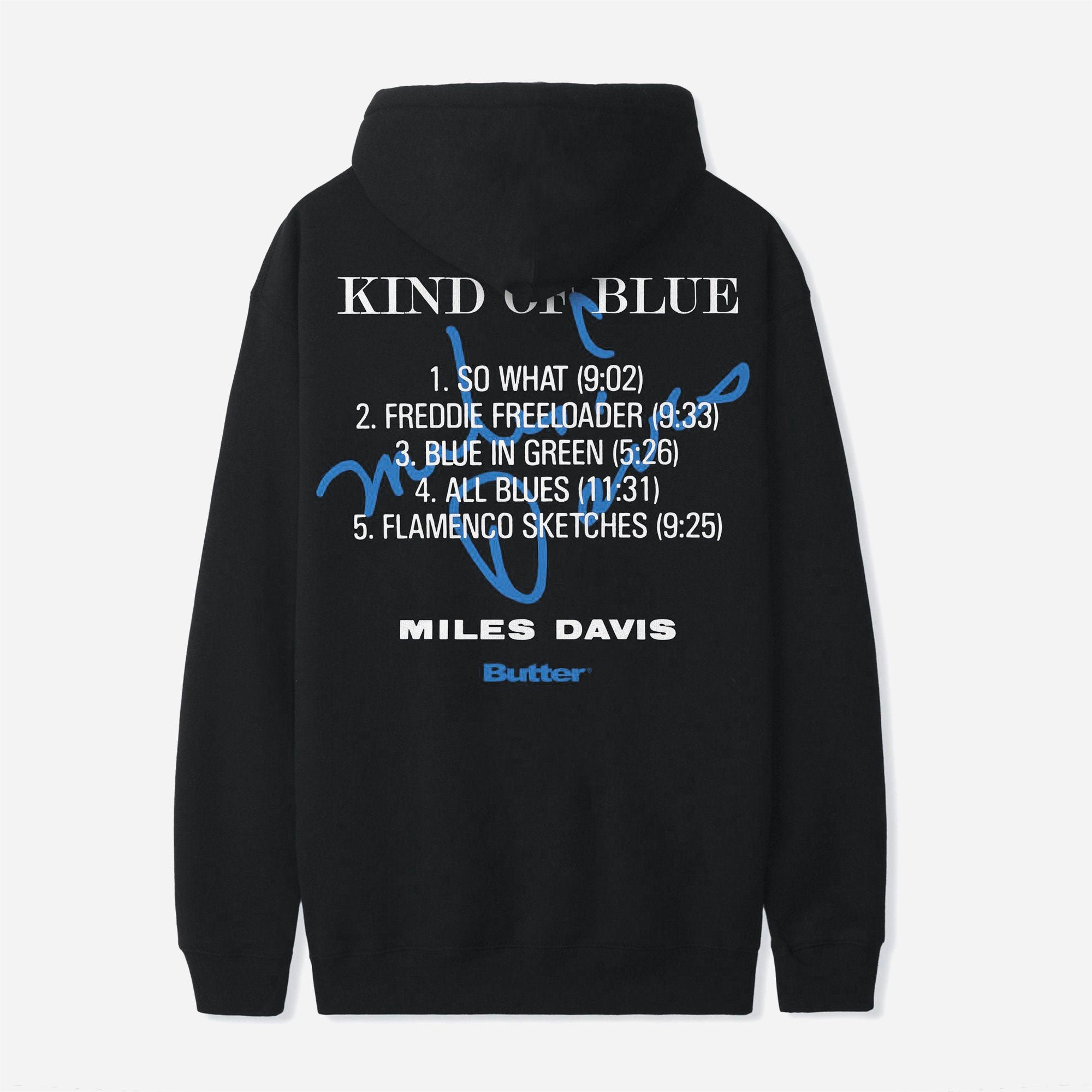 Butter Goods x Miles Davis - Kind Of Blue Pullover Hood - Black