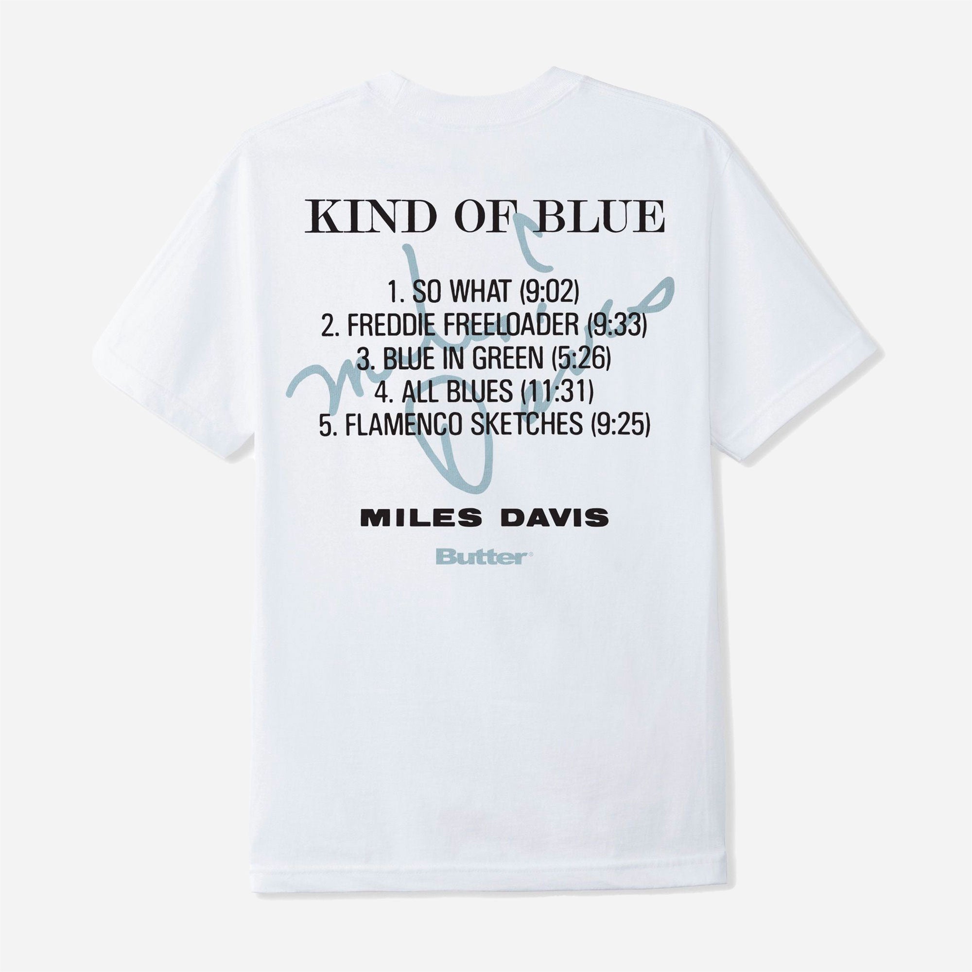 Butter Goods x Miles Davis - Kind Of Blue Tee - White