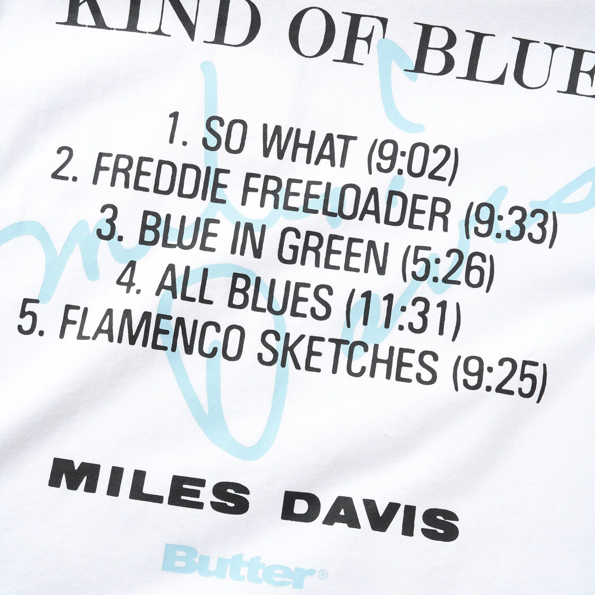 Butter Goods x Miles Davis - Kind Of Blue Tee - White