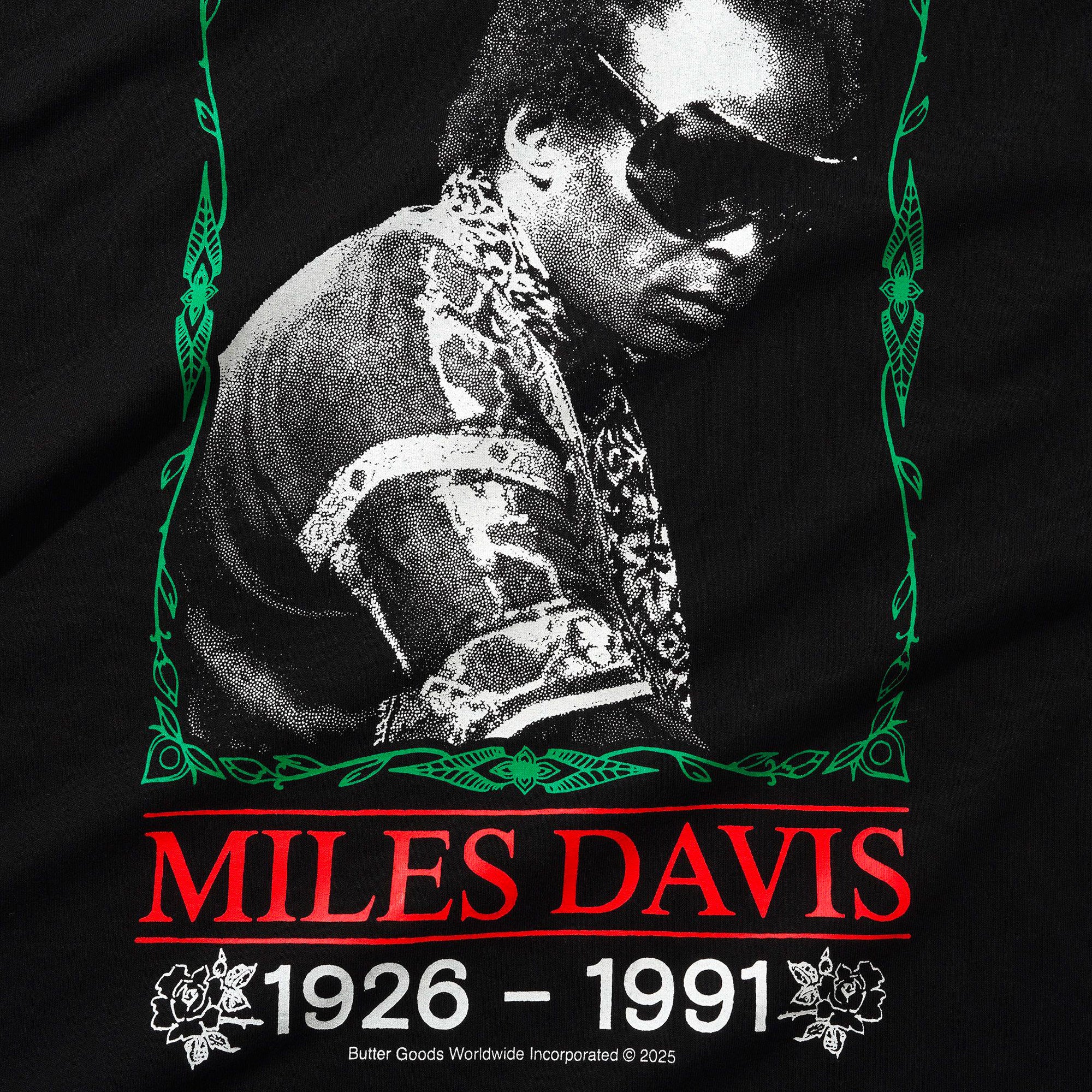 Butter Goods x Miles Davis - Thanks Tee - Black