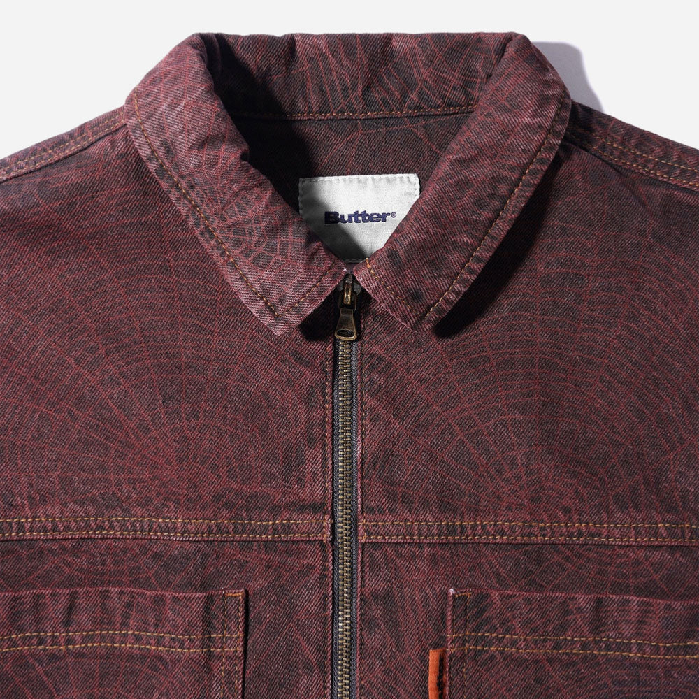Butter Goods - Overdye Web Denim Jacket - Brick