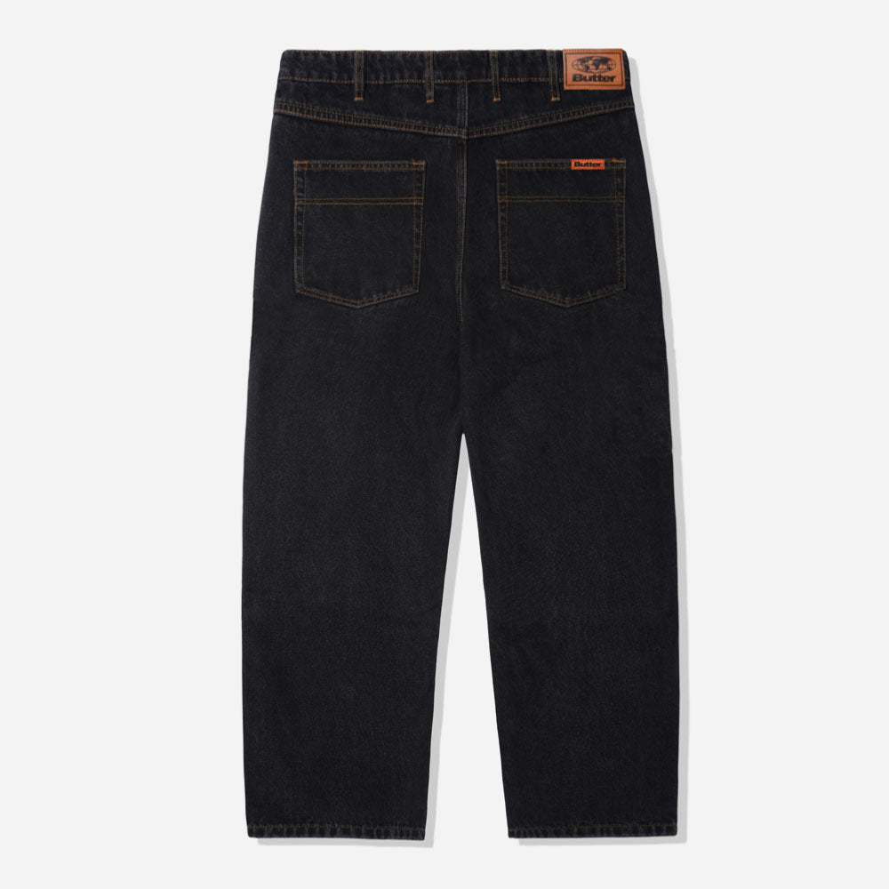 Butter Goods - Relaxed Denim Pants (Relaxed) - Washed Black