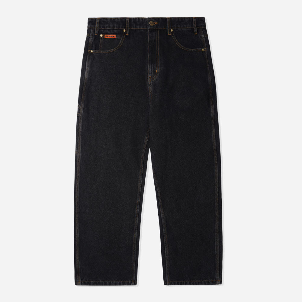 Butter Goods - Relaxed Denim Pants (Relaxed) - Washed Black