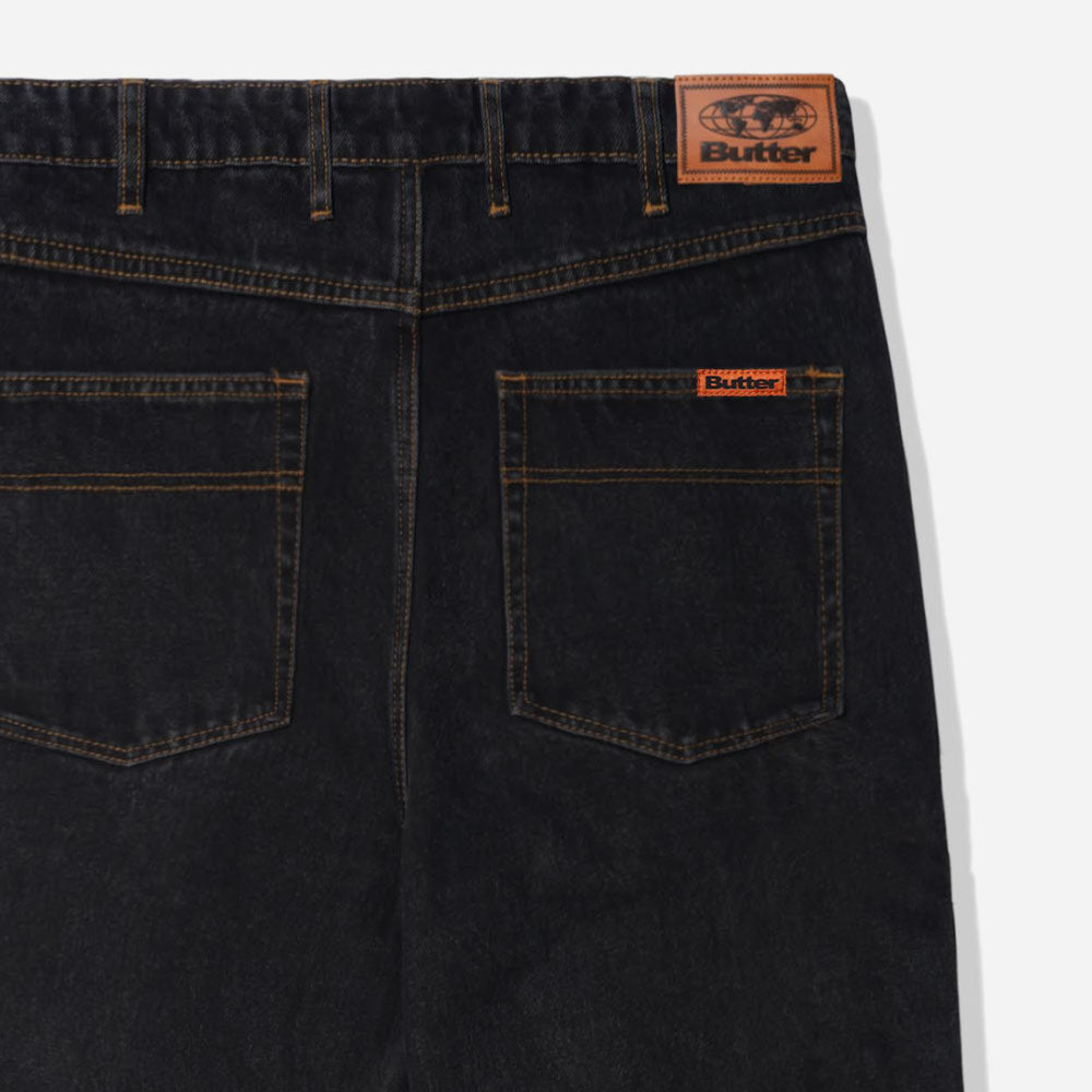 Butter Goods - Relaxed Denim Pants (Relaxed) - Washed Black