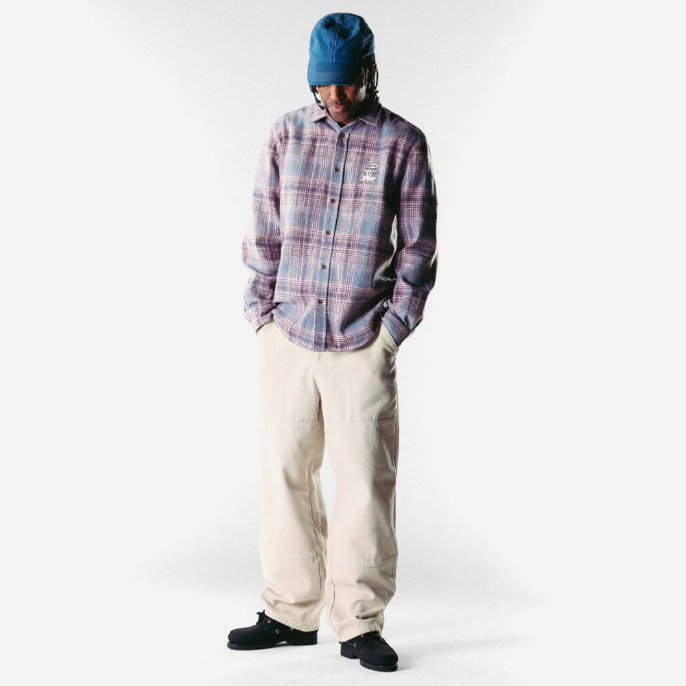 Butter Goods - Rodent Flannel Shirt - Pink - Gray