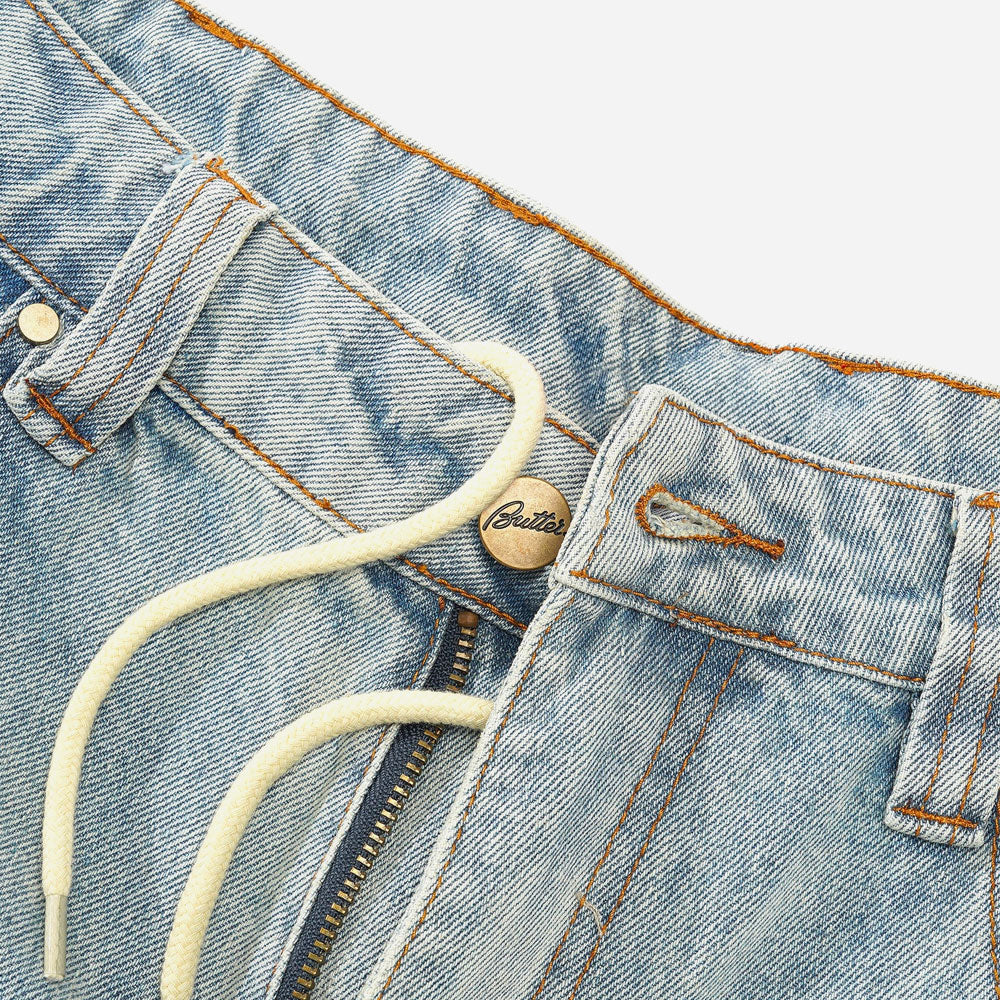 Butter Goods - Weathergear Denim Shorts - Faded Light Wash