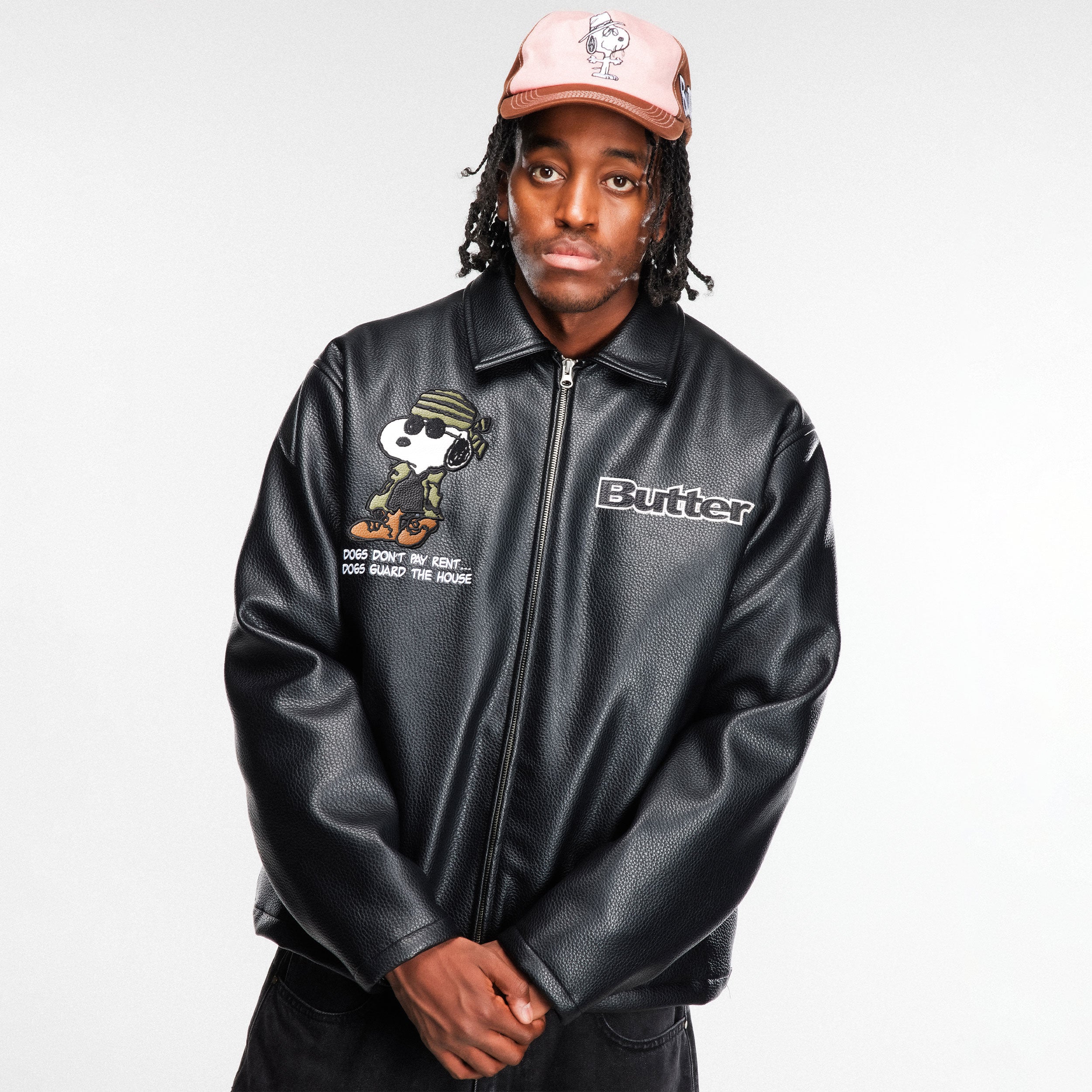 Butter Goods x Peanuts - Guard Dog Jacket - Black