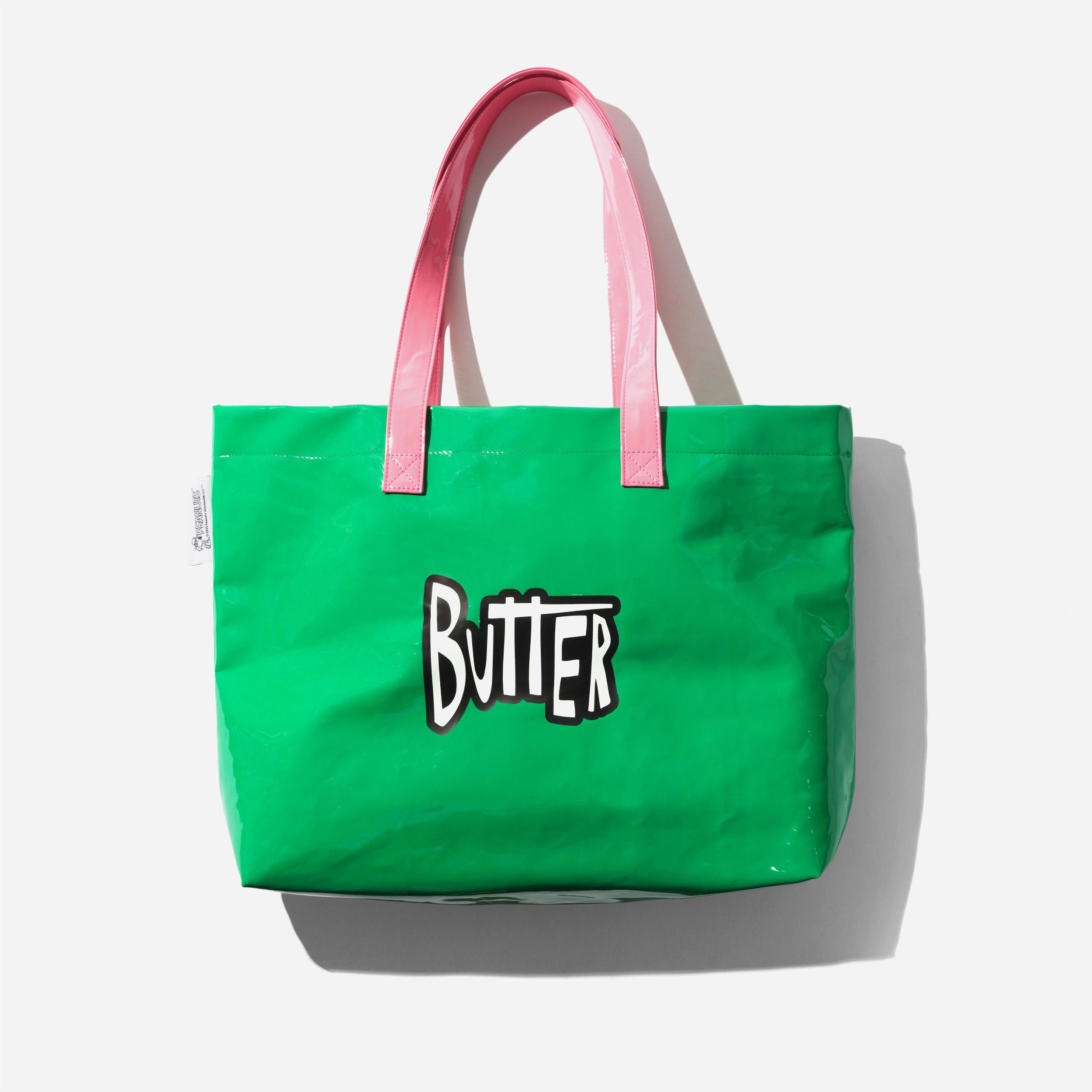 Butter Goods x Peanuts - Shopper Tote - Green / Light Pink