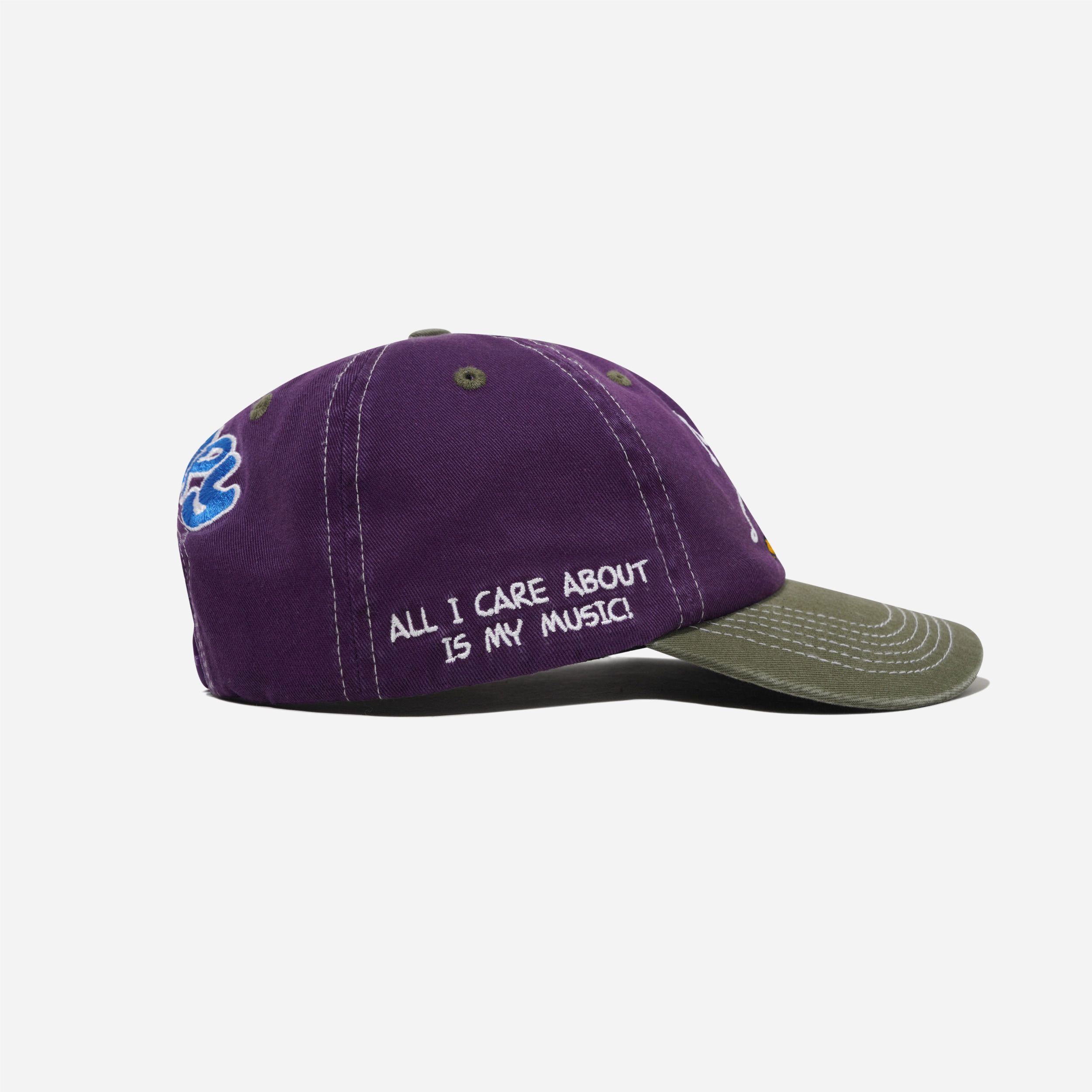 Butter Goods x Peanuts - Music Snapback Cap - Washed Purple / Fern