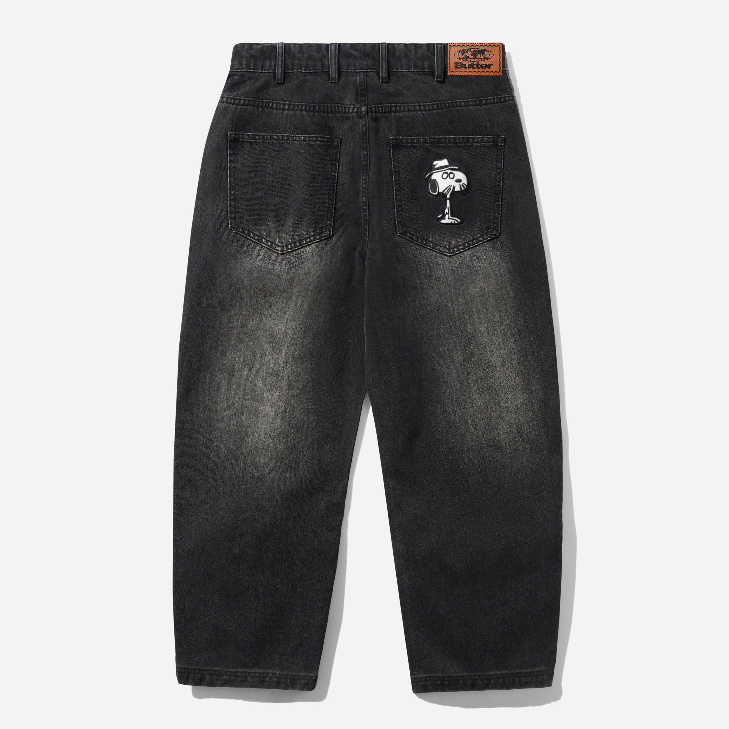 Butter Goods x Peanuts - Spike Denim Jeans - Faded Black