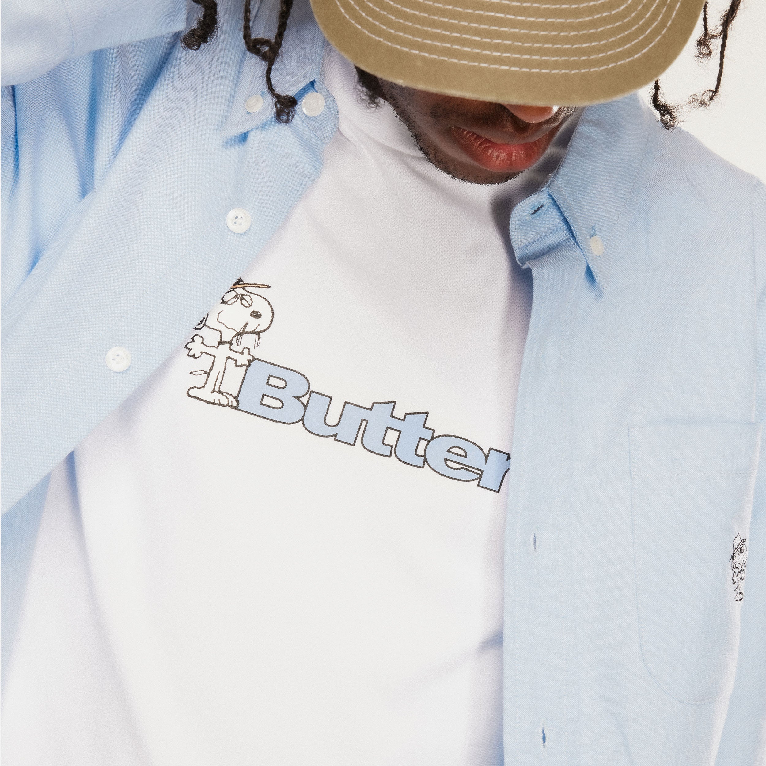 Butter Goods x Peanuts - Spike Logo Tee - White