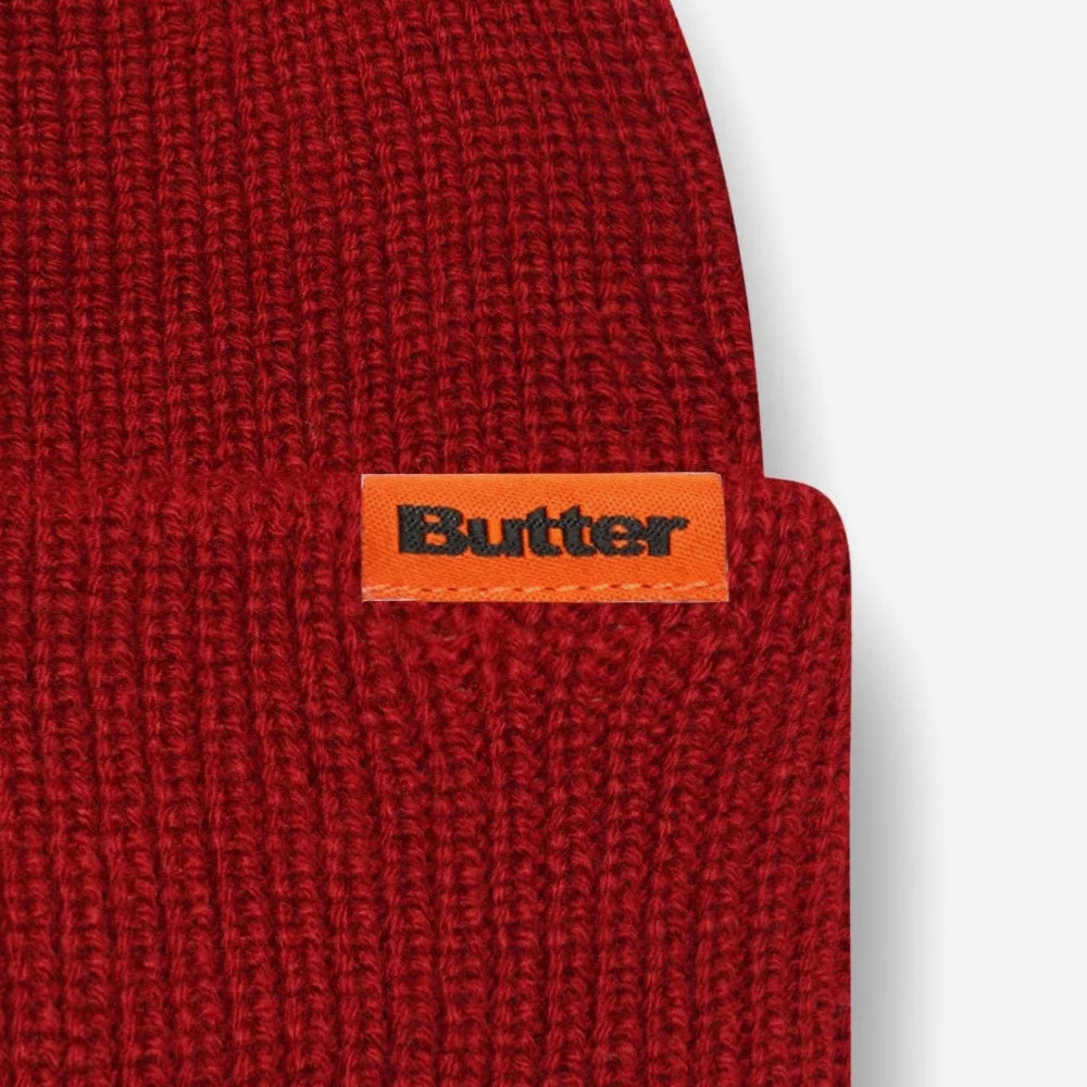 Butter Goods - Tall Wharfie Beanie - Burgundy