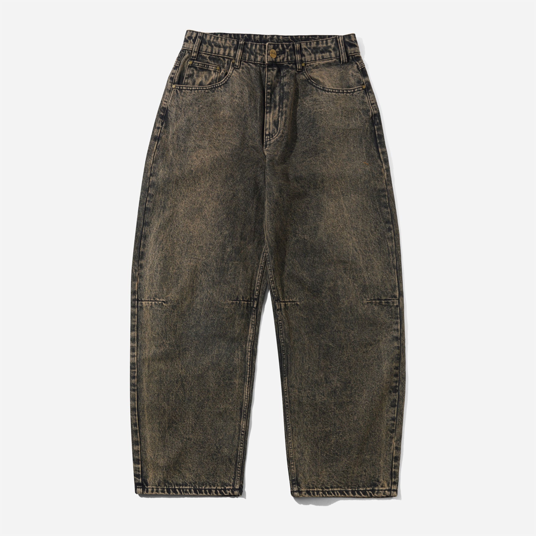 Butter Goods - Wide Cut Denim Jeans - Acid Washed Brown