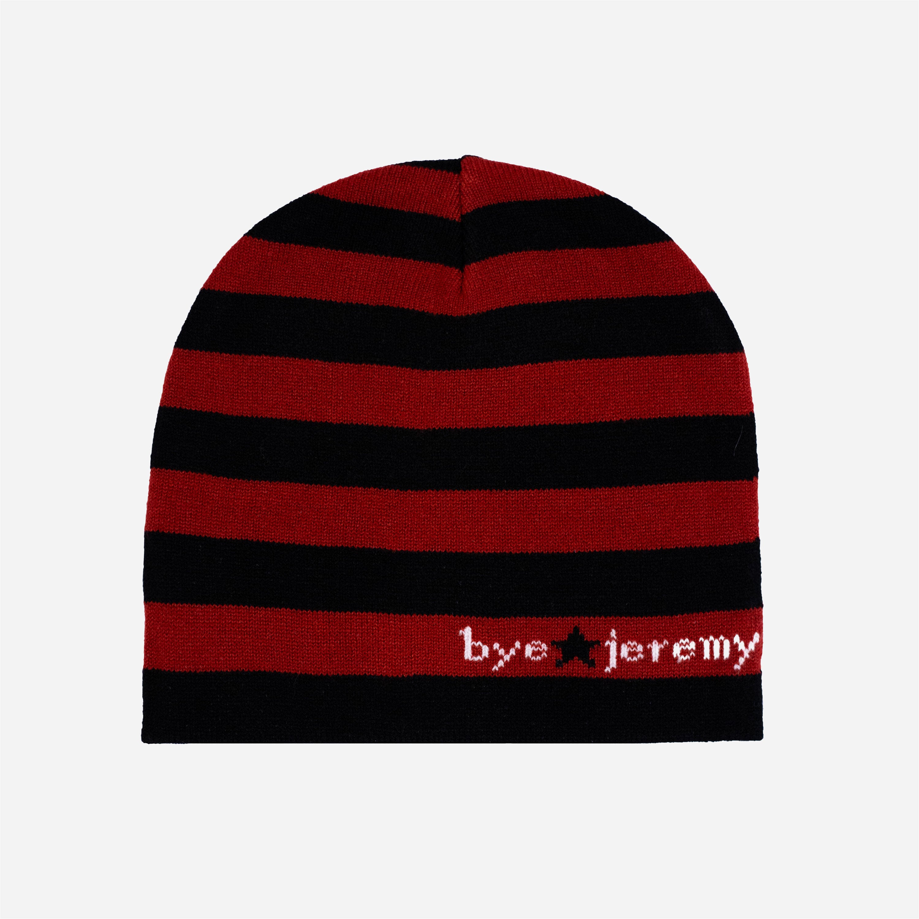 Bye Jeremy - Demo Beanie - Red / Black