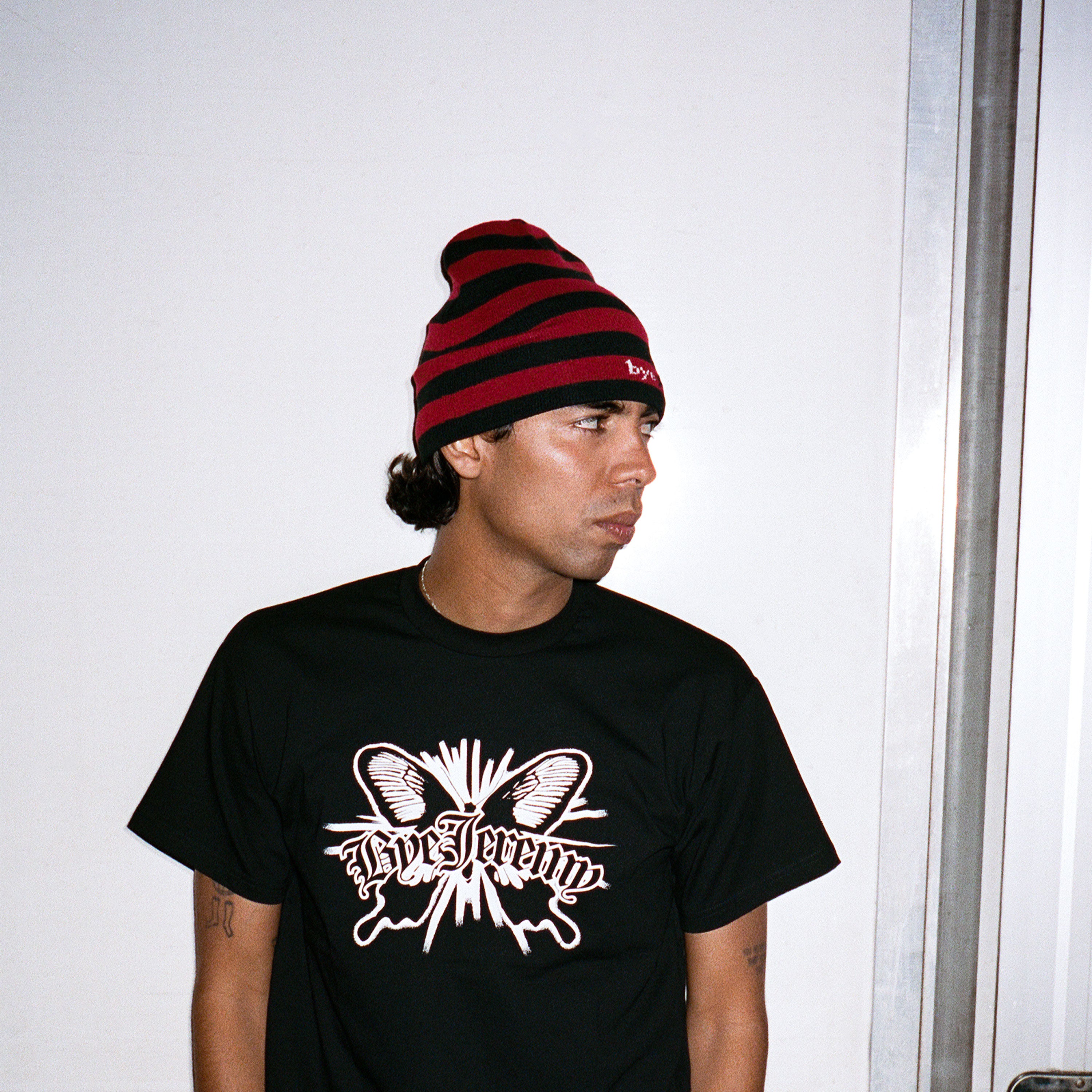 Bye Jeremy - Demo Beanie - Red / Black