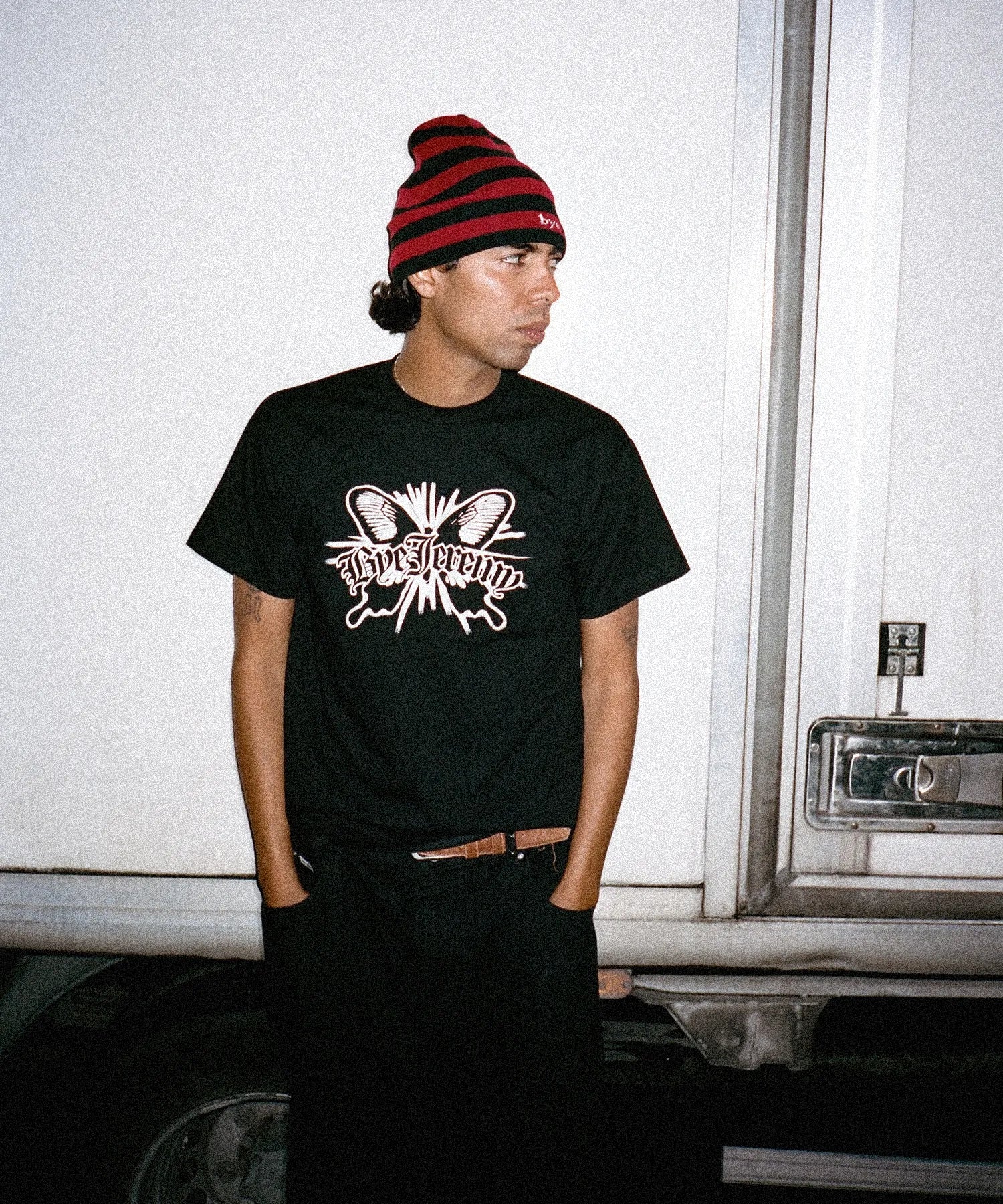 Bye Jeremy t-shirt papillon noir 