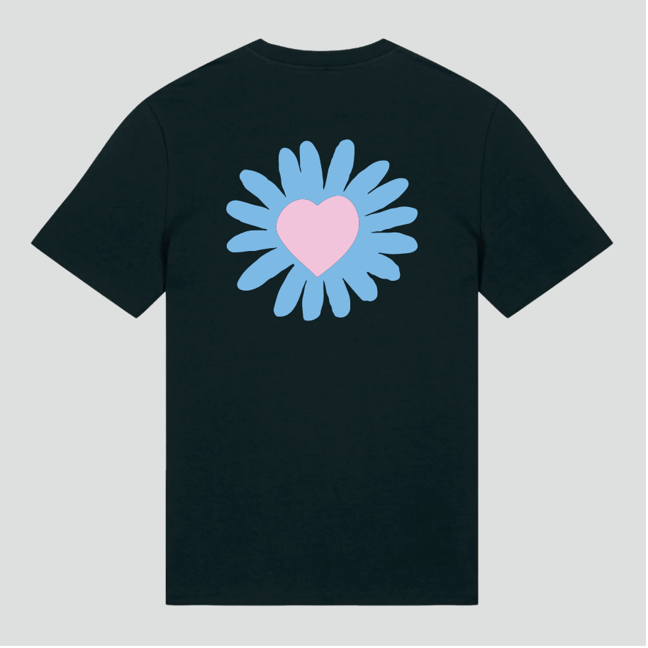 Onze Metres Carres - Flower Pink Heart - Black