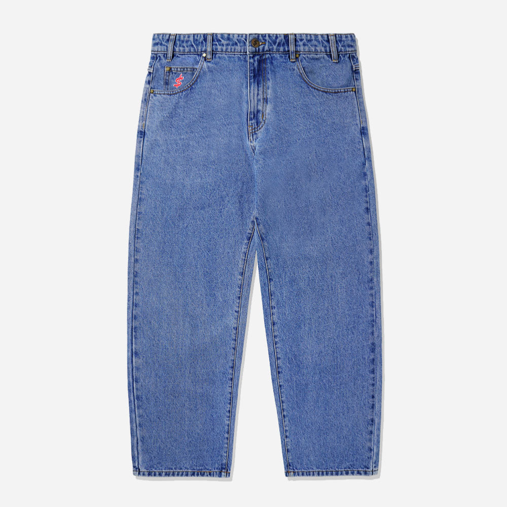 Cash only - Logo Baggy Baggy Denim Jeans - Washed Indigo