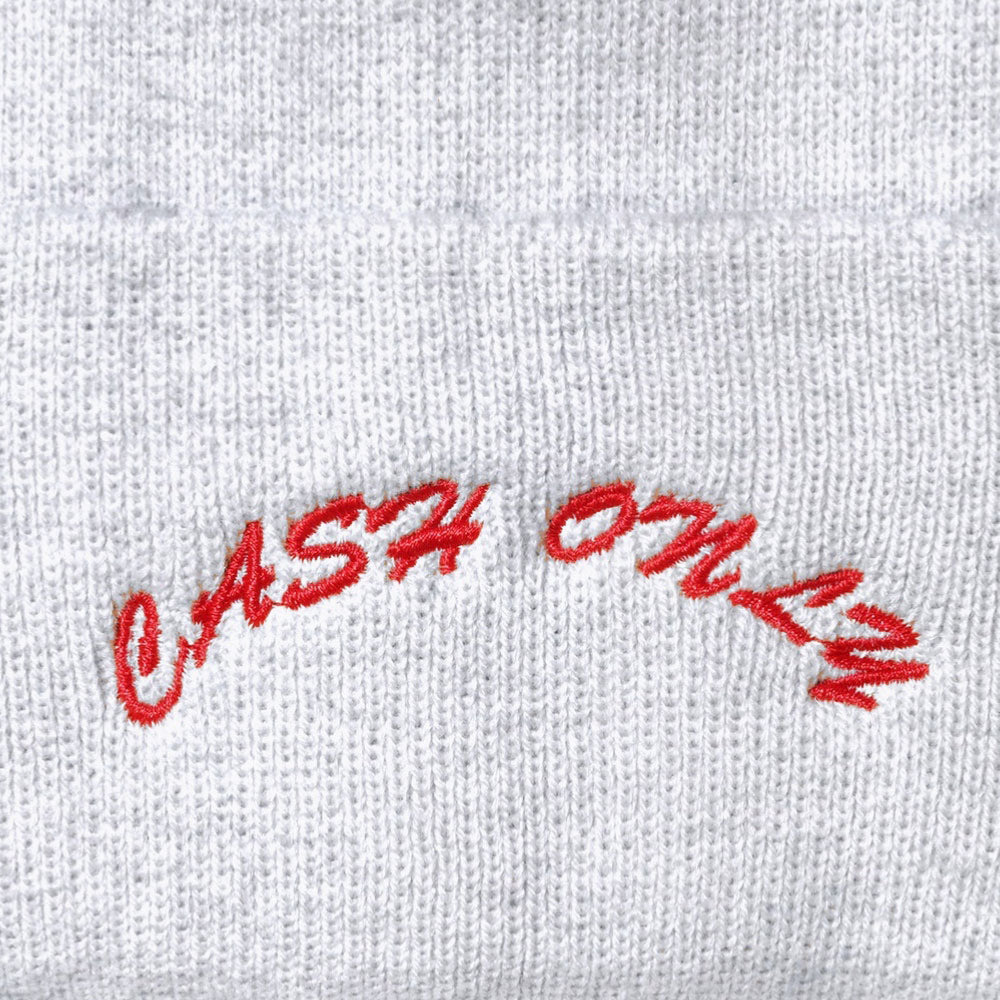 CASH ONLY - LOGO BEANIE - Ash