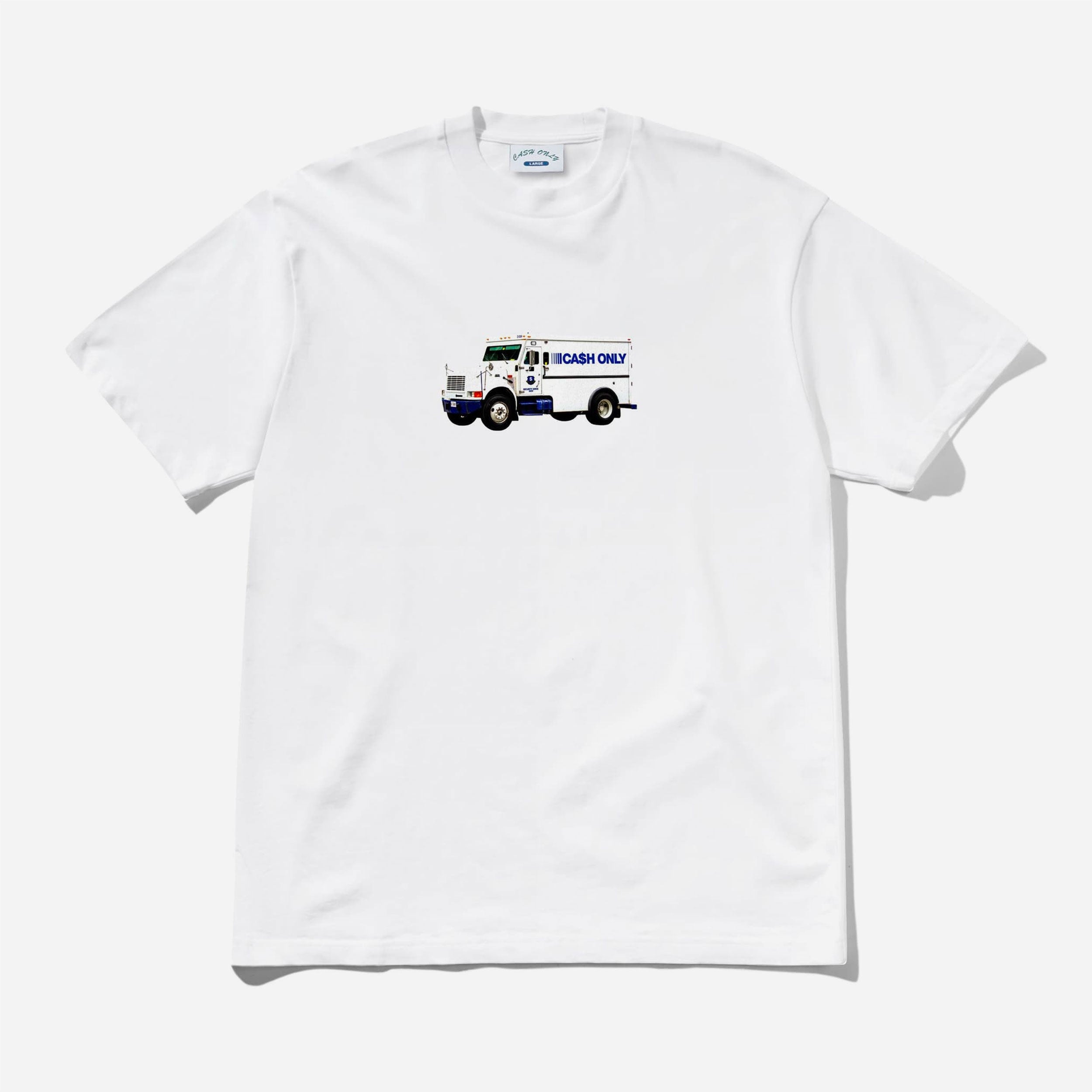 Cash Only - Money Truck Tee - White