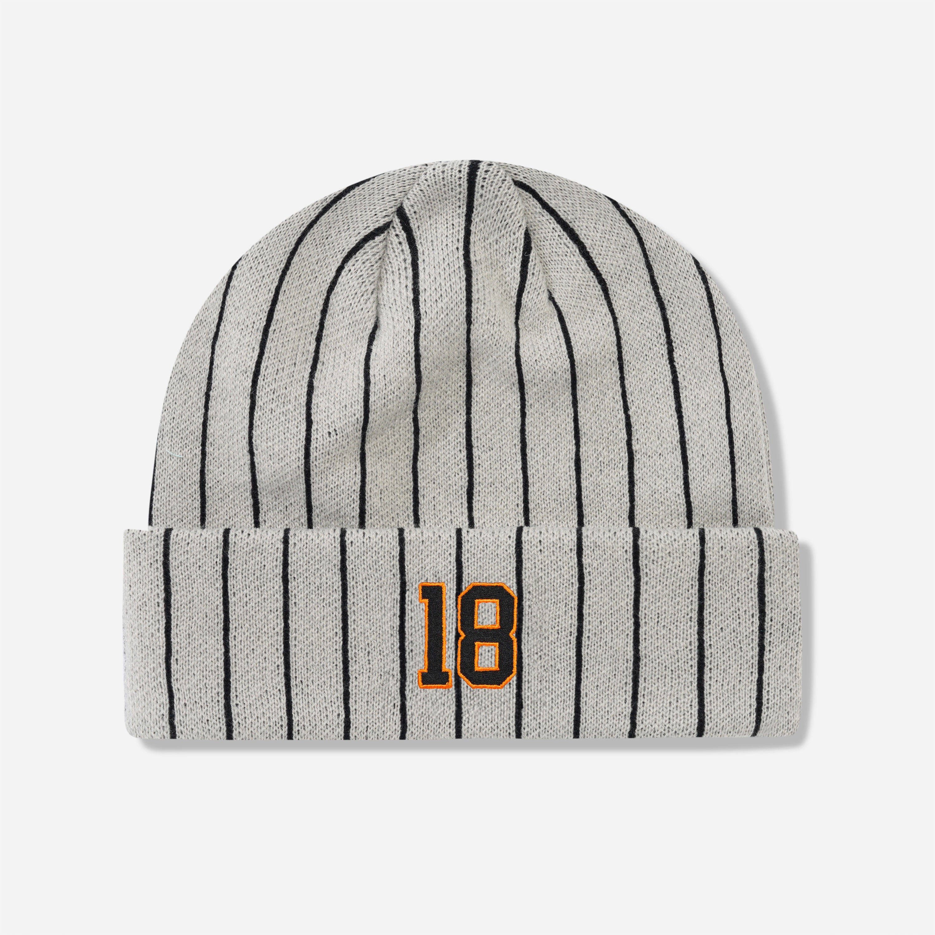 Cash Only - Pinstripe Beanie - Light Grey
