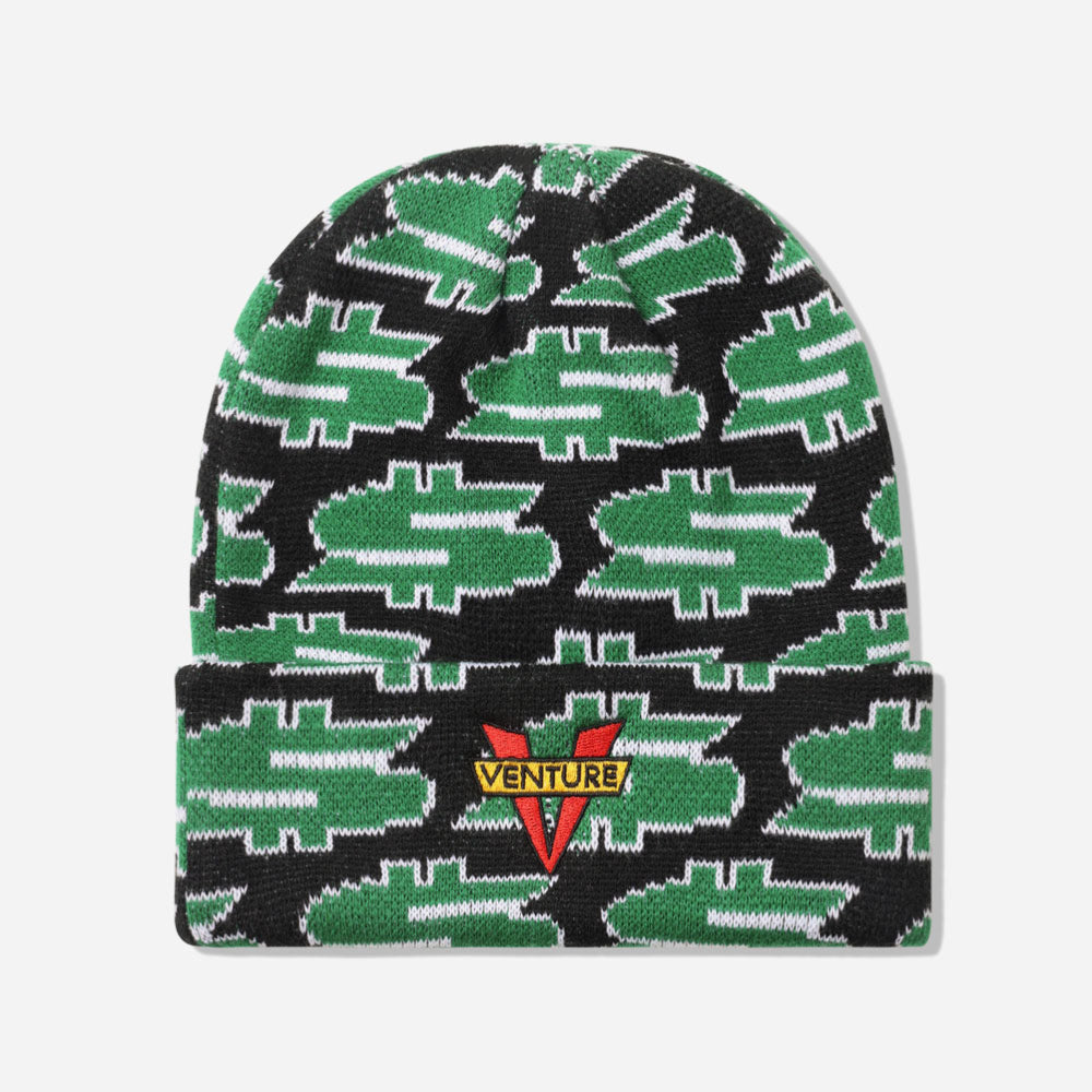 CASH ONLY x VENTURE - DOLLAR SIGN BEANIE - Black Green