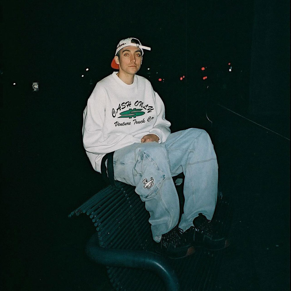 Cash Only X Venture - Dollar Sign Crenneck - ASH