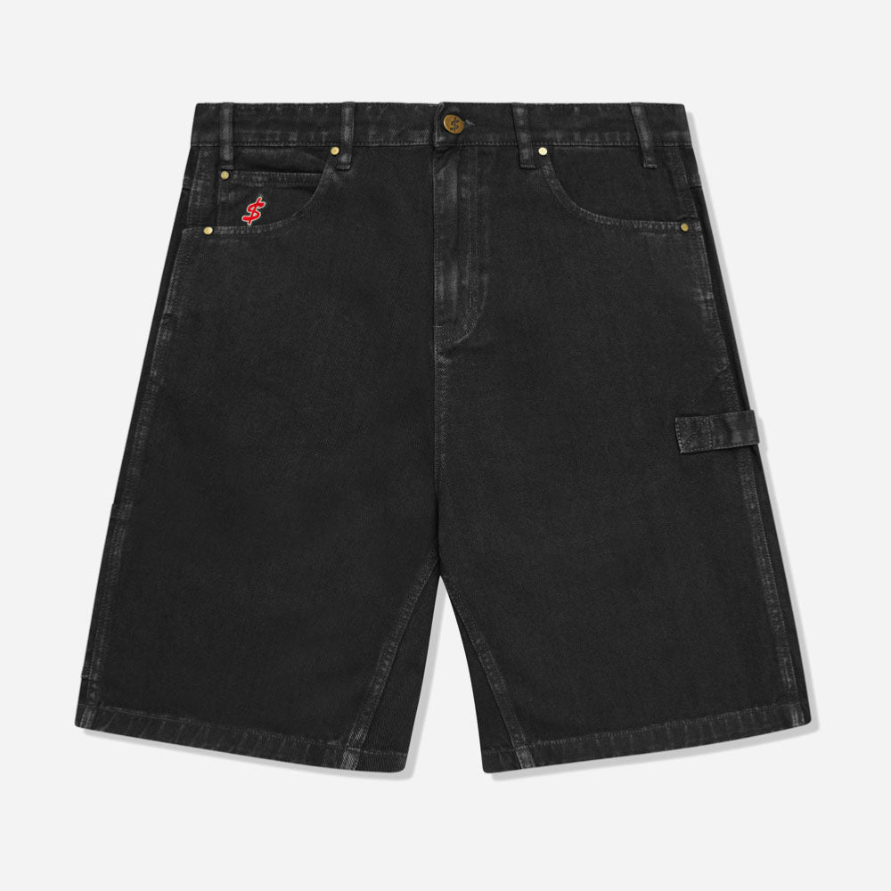 Cash Only - Denim Shorts Records - Black
