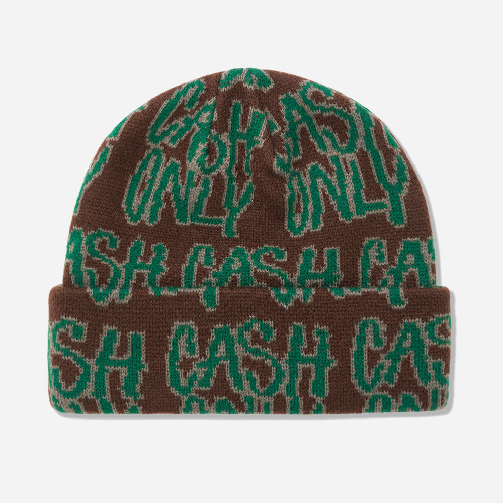 Cash Only - Scratch Beanie - Brown