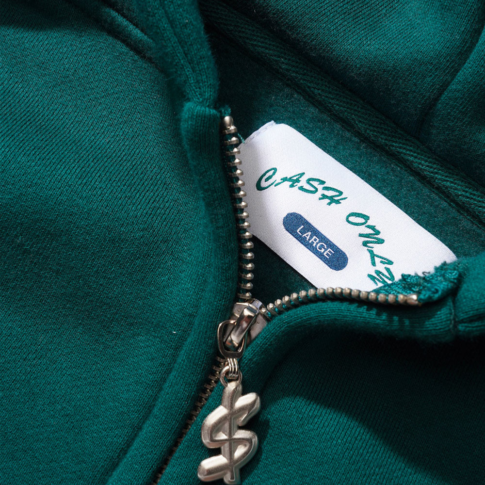 Cash only - Campus Zip Thru Poullover Hood - Forest