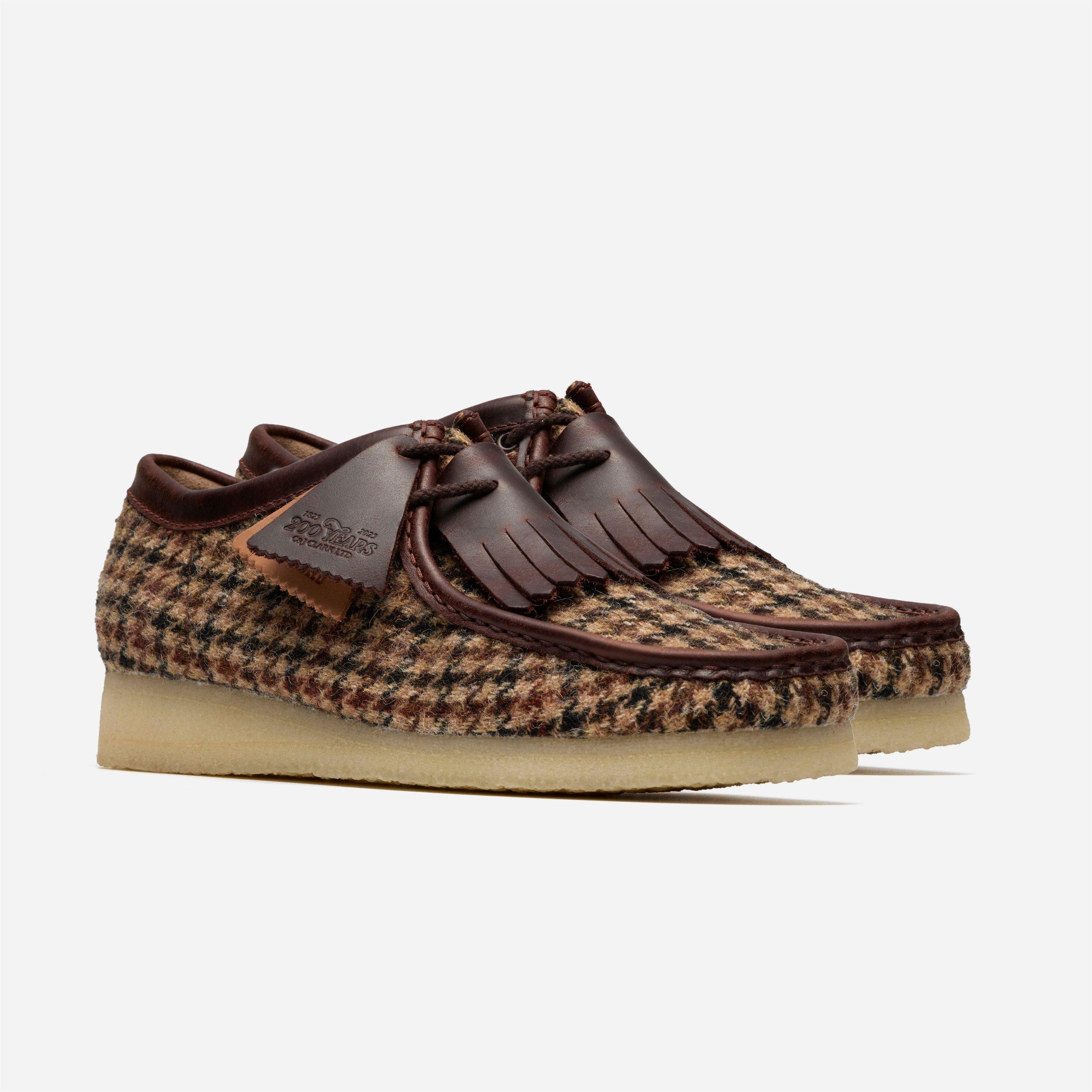 Clarks Originals - Wallabee Harris Tweed Pack - Brown