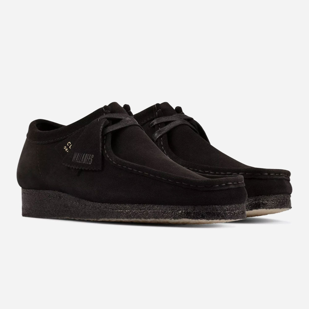 CLARKS ORIGINALS - WALLABEE - Black Suede