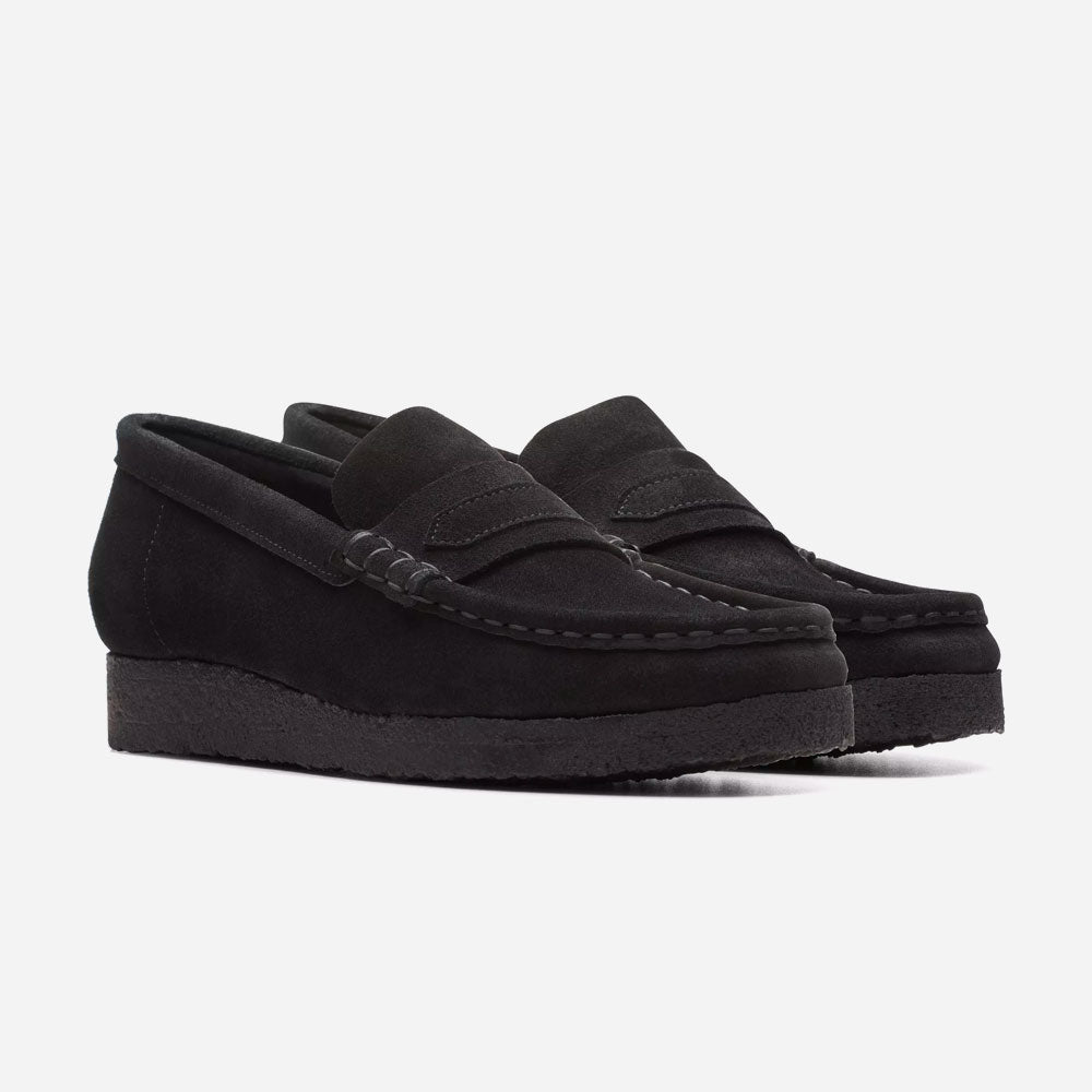 CLARKS ORIGINALS - WALLABEE LOAFER WOMEN - Black Suede