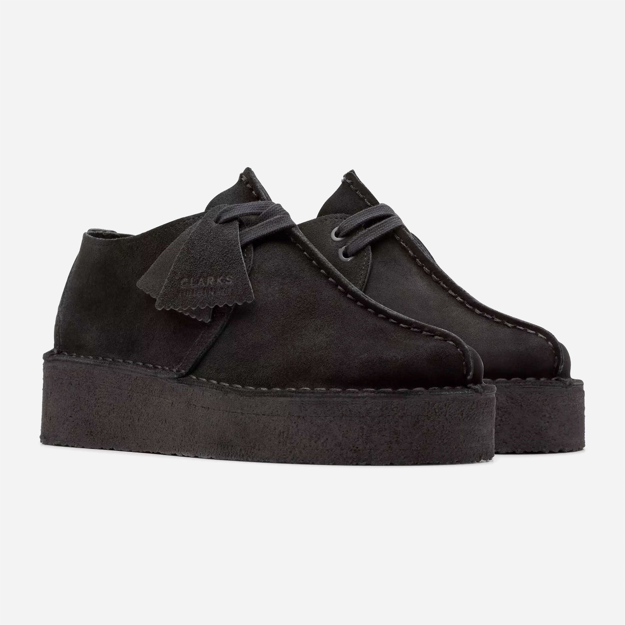Clarks Originals - Trek Wedge - Black Suede