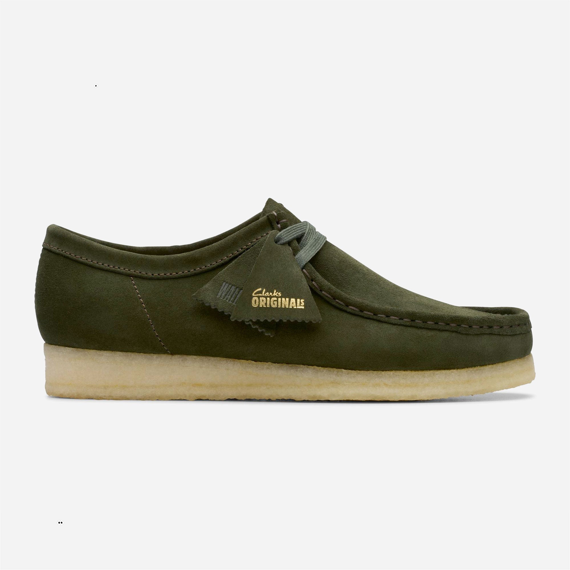 CLARKS ORIGINALS - WALLABEE - Forest Green Suede