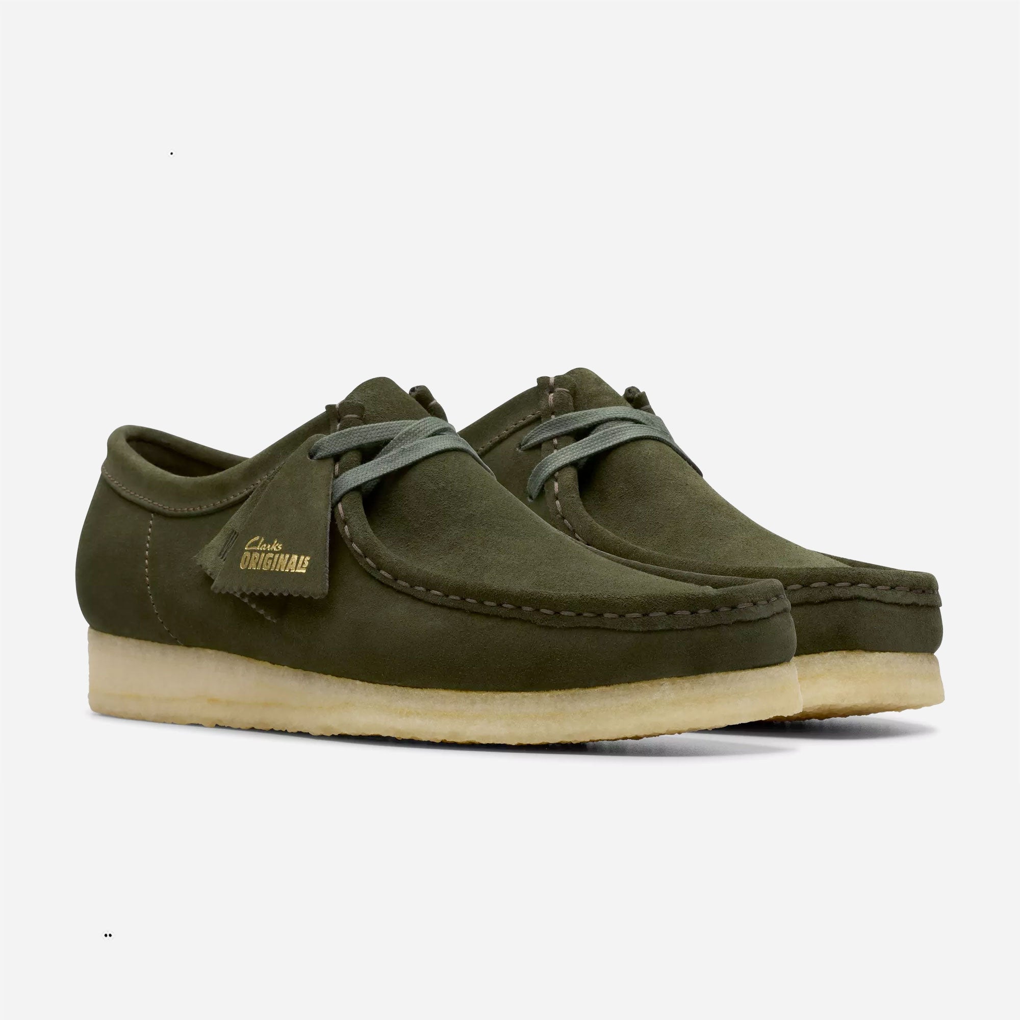 CLARKS ORIGINALS - WALLABEE - Forest Green Suede