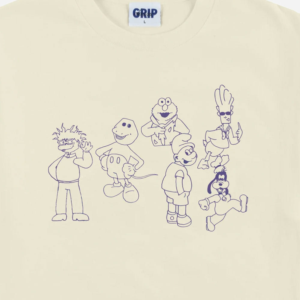 CLASSIC GRIP - CONFUSED CHARACTERS T-SHIRT - Cream