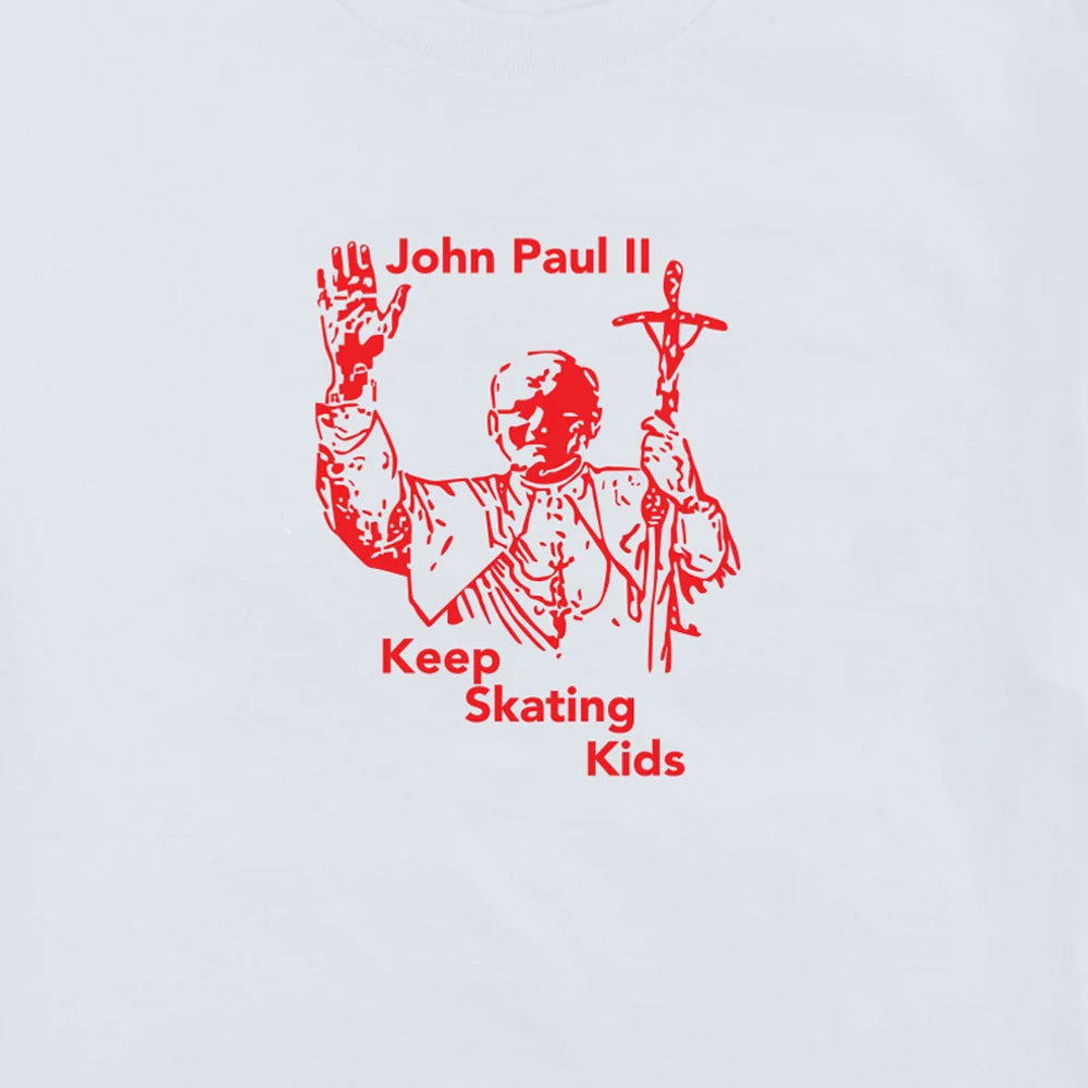 CLASSIC GRIP - KEEP SKATING KIDS T-SHIRT - White