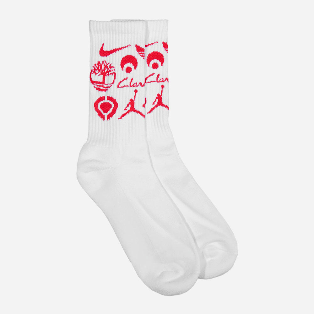 CLASSIC GRIP - SPONSOR SOCKS - White