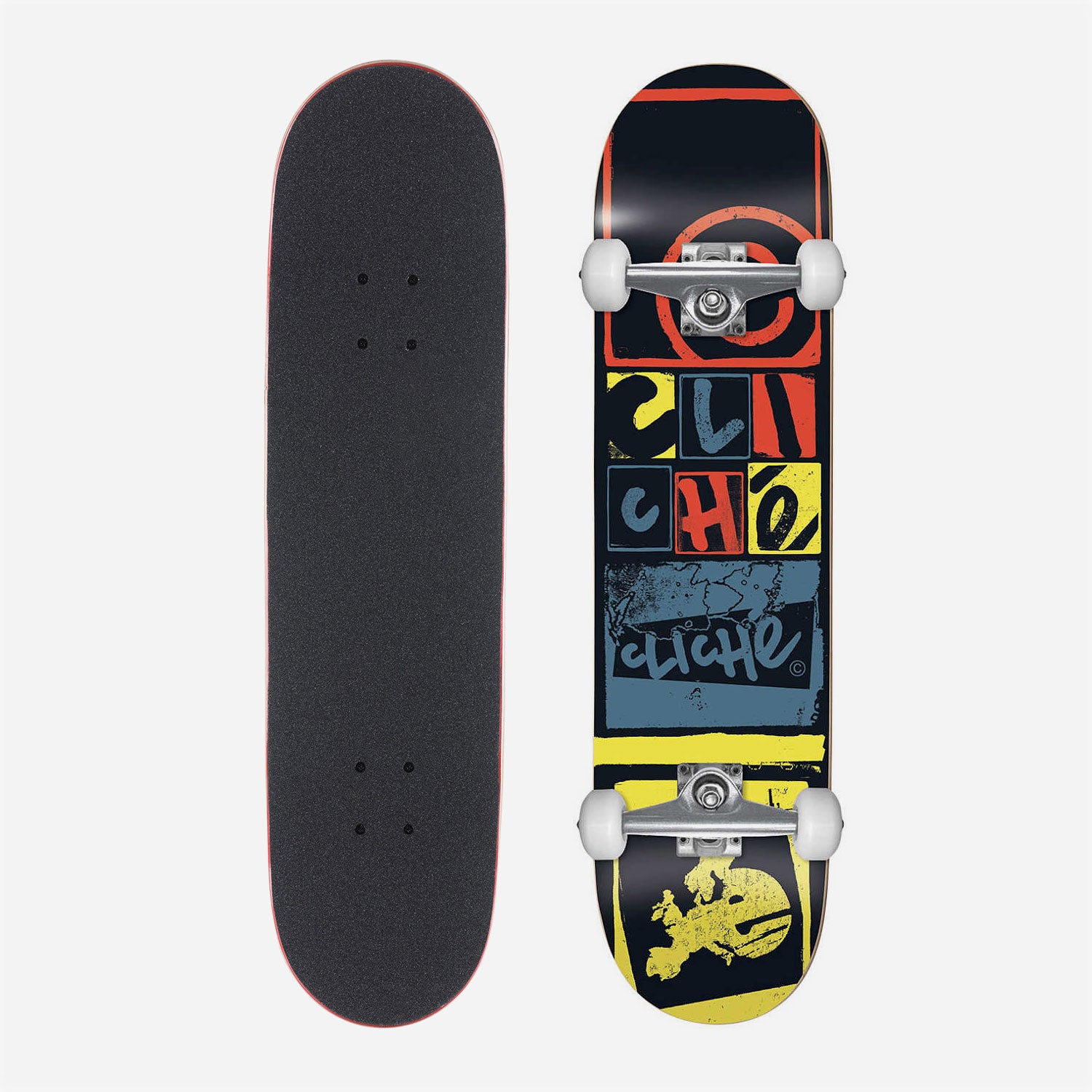 Cliché - Letter Press Complete Skateboard - Black