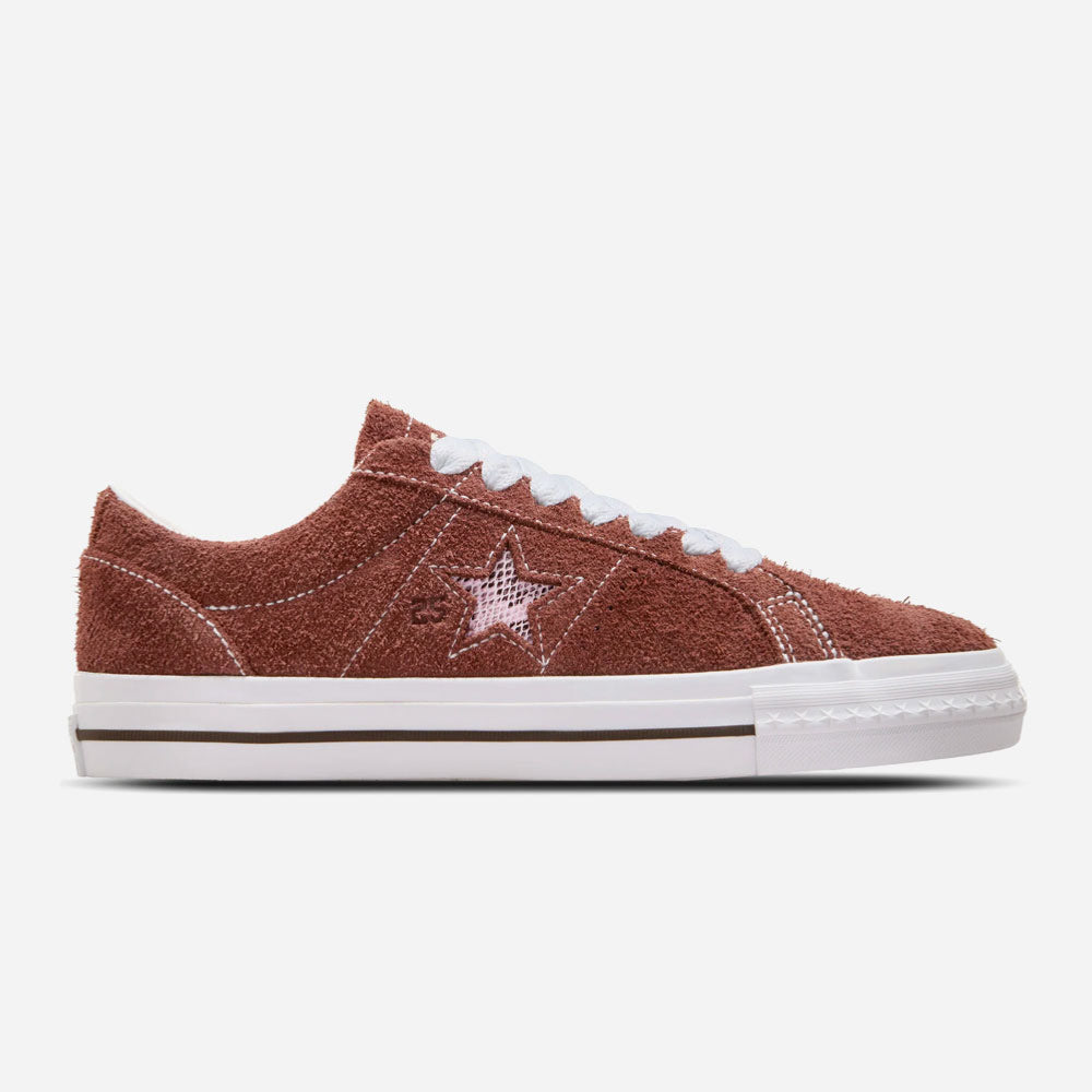 CONS by CONVERSE x QUARTERSNACKS - ONE STAR PRO - Dark Clover - White - Cherry