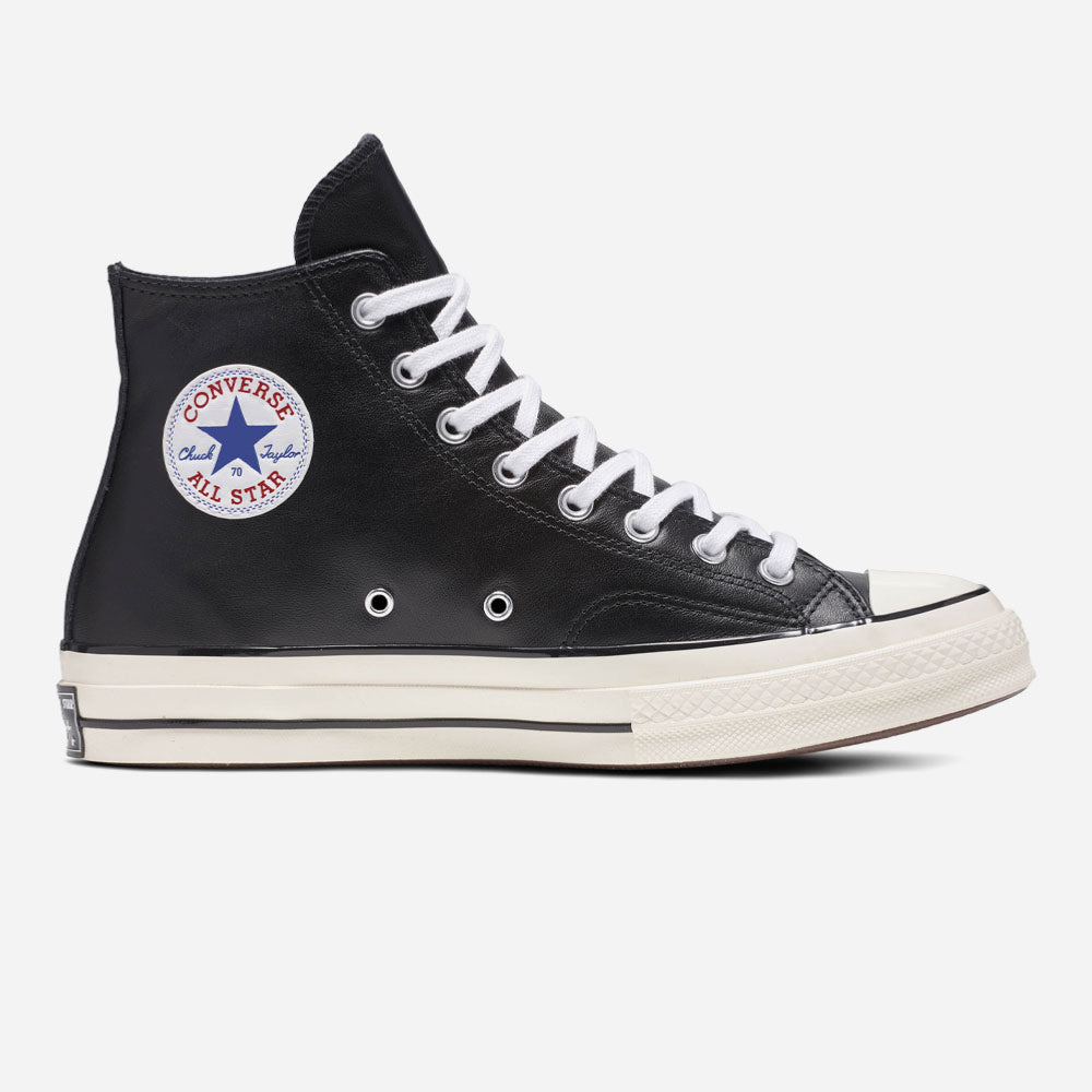 Leather Chuck 70 Hi Sneaker In Black Egret Converse Chuck 70