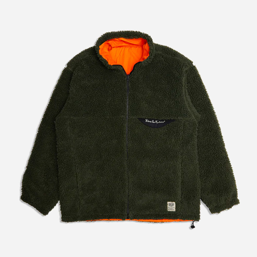 DEUS EX MACHINA - BARRENS REVERSIBLE BOA - Military Olive Mandarin